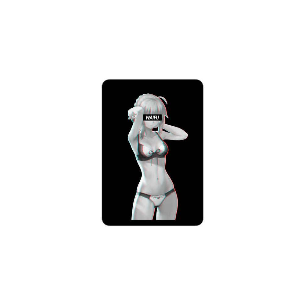 Saber Waifu Material - Black Edition #001 Kiss Cut Premium Sticker