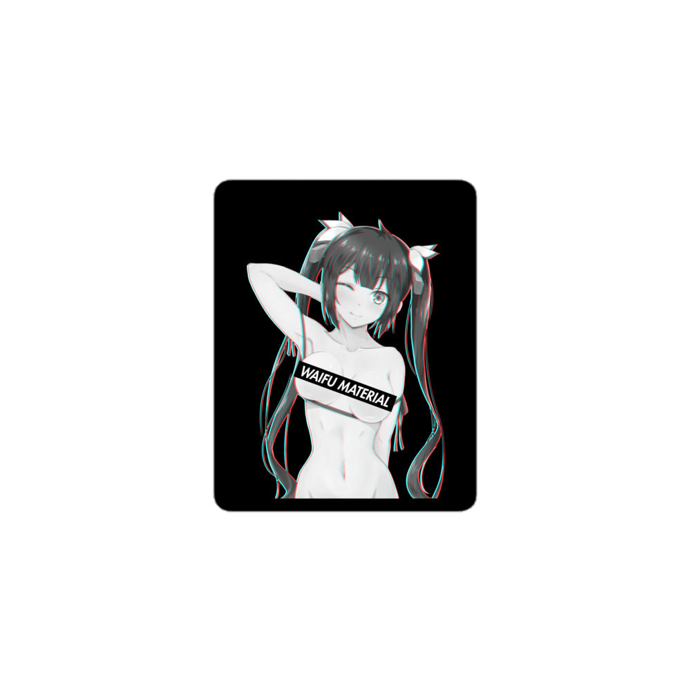 Hestia Waifu Material - Black Edition #001 Kiss Cut Premium Sticker