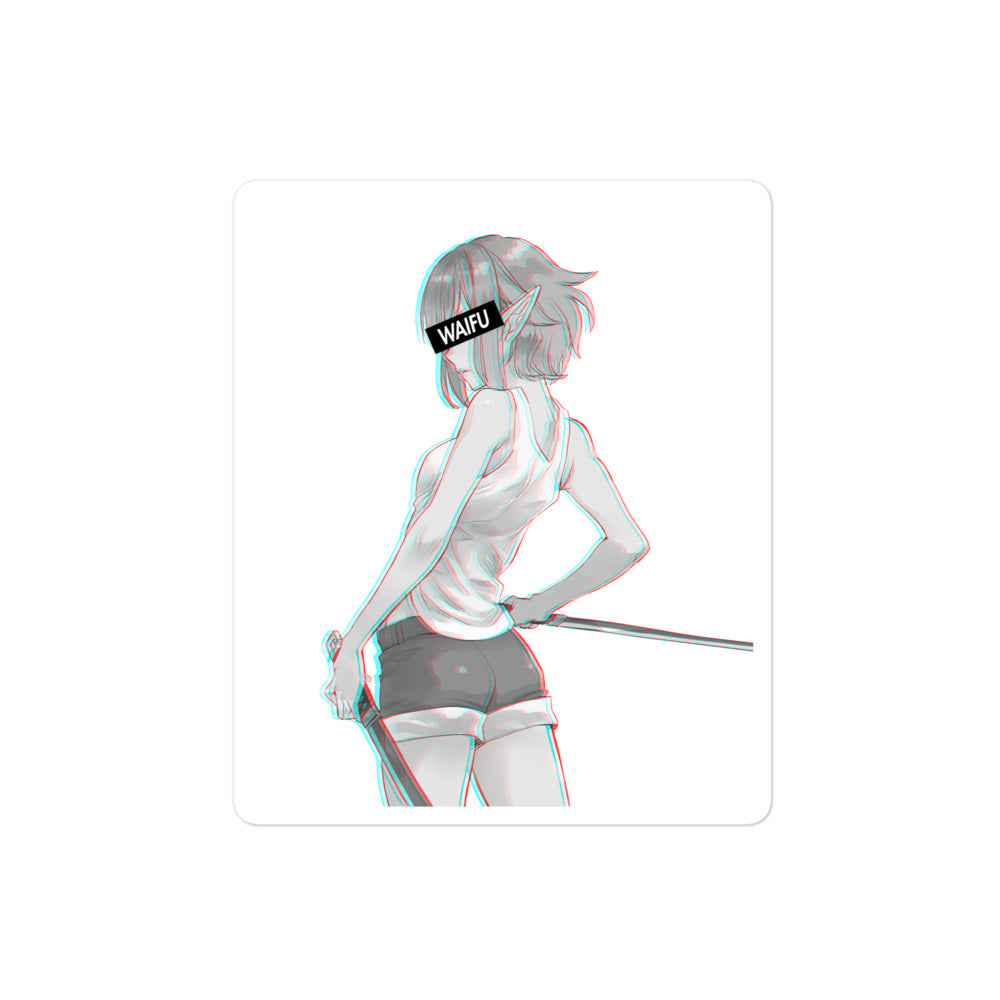 Ryuu Waifu Material #001 Kiss Cut Premium Sticker