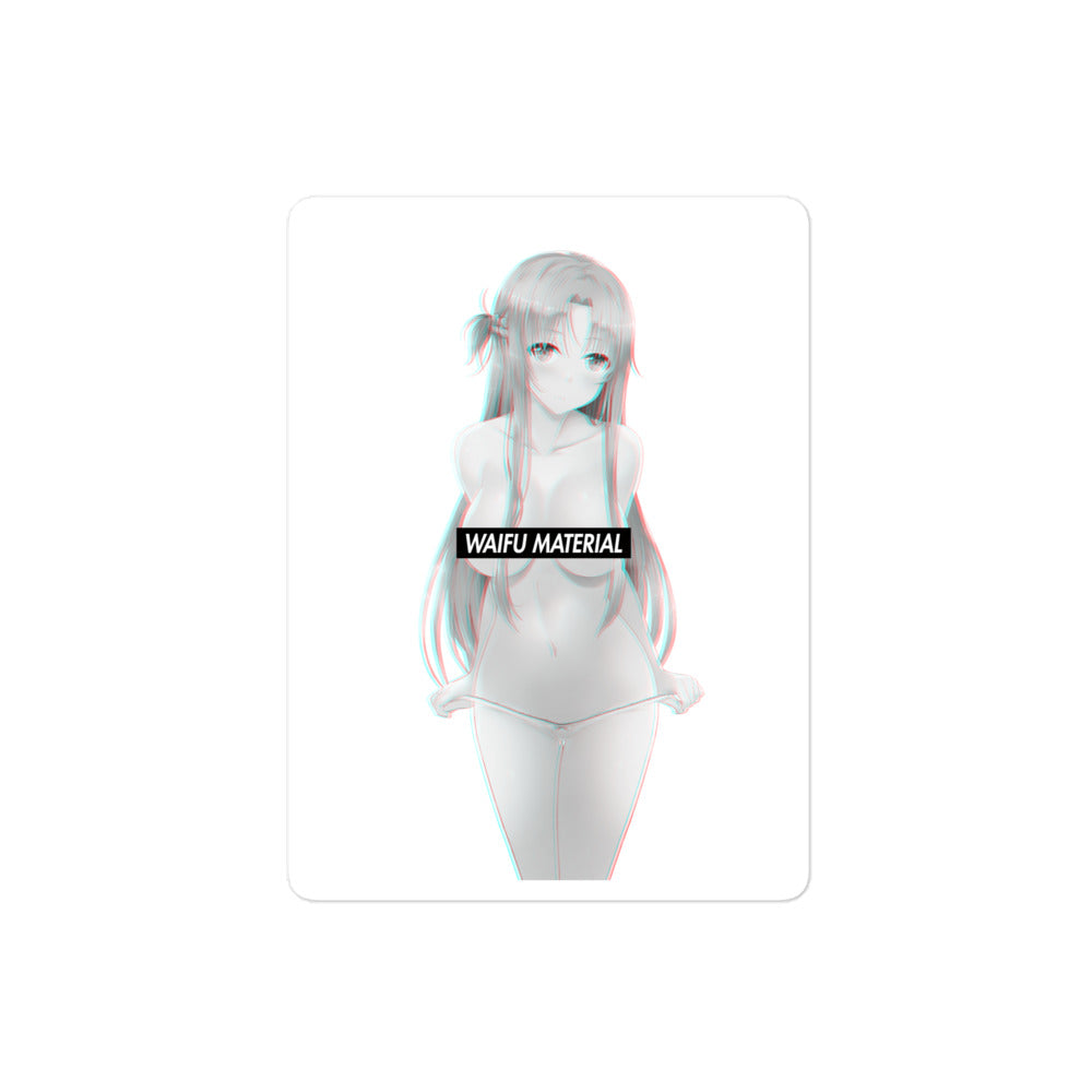 Asuna Waifu Material #003 Kiss Cut Premium Sticker
