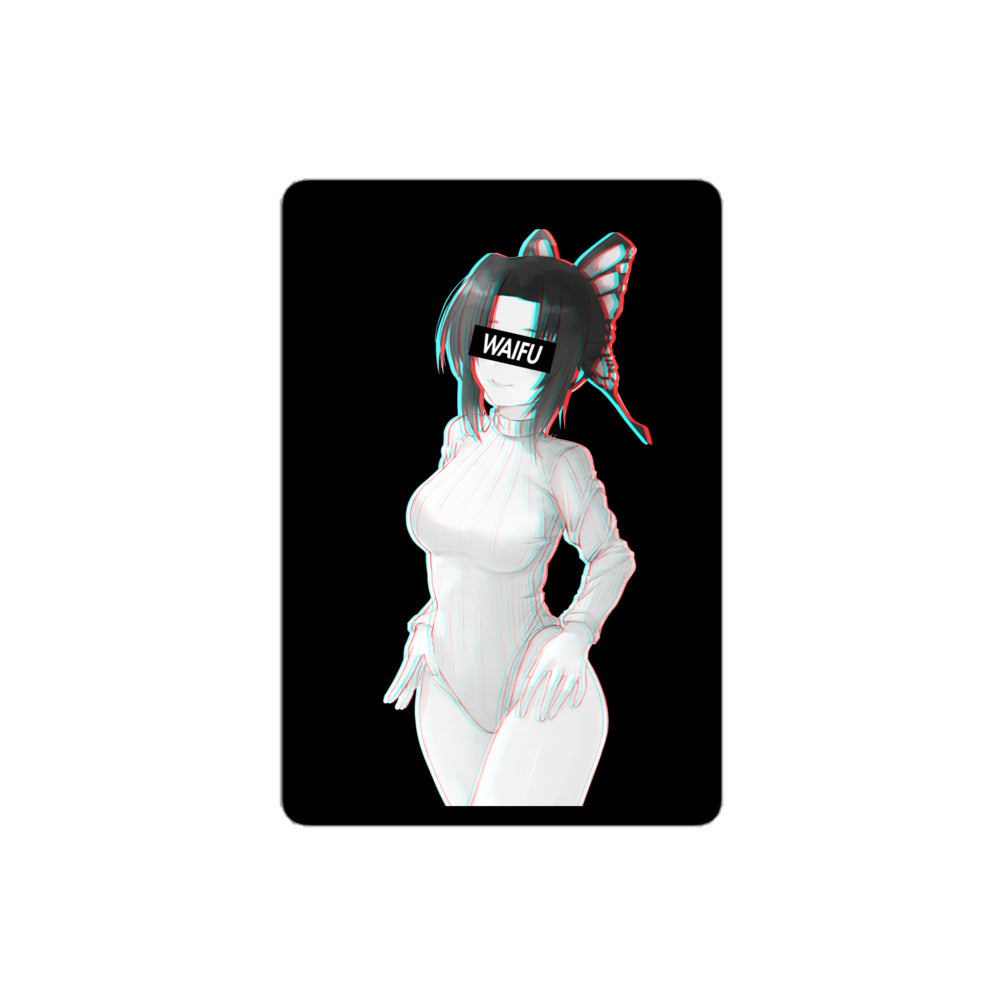 Shinobu Waifu Material - Black Edition #002 Kiss Cut Premium Sticker