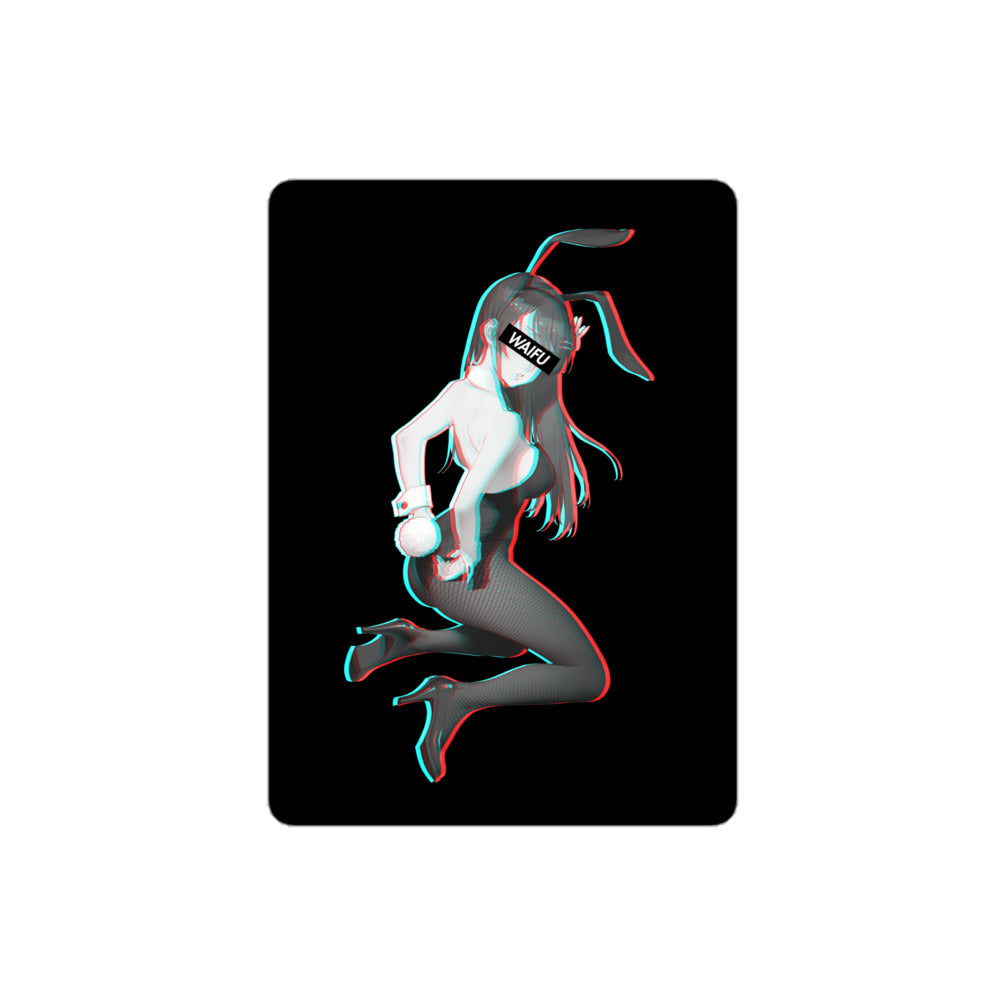 Mai Waifu Material - Black Edition #001 Kiss Cut Premium Sticker