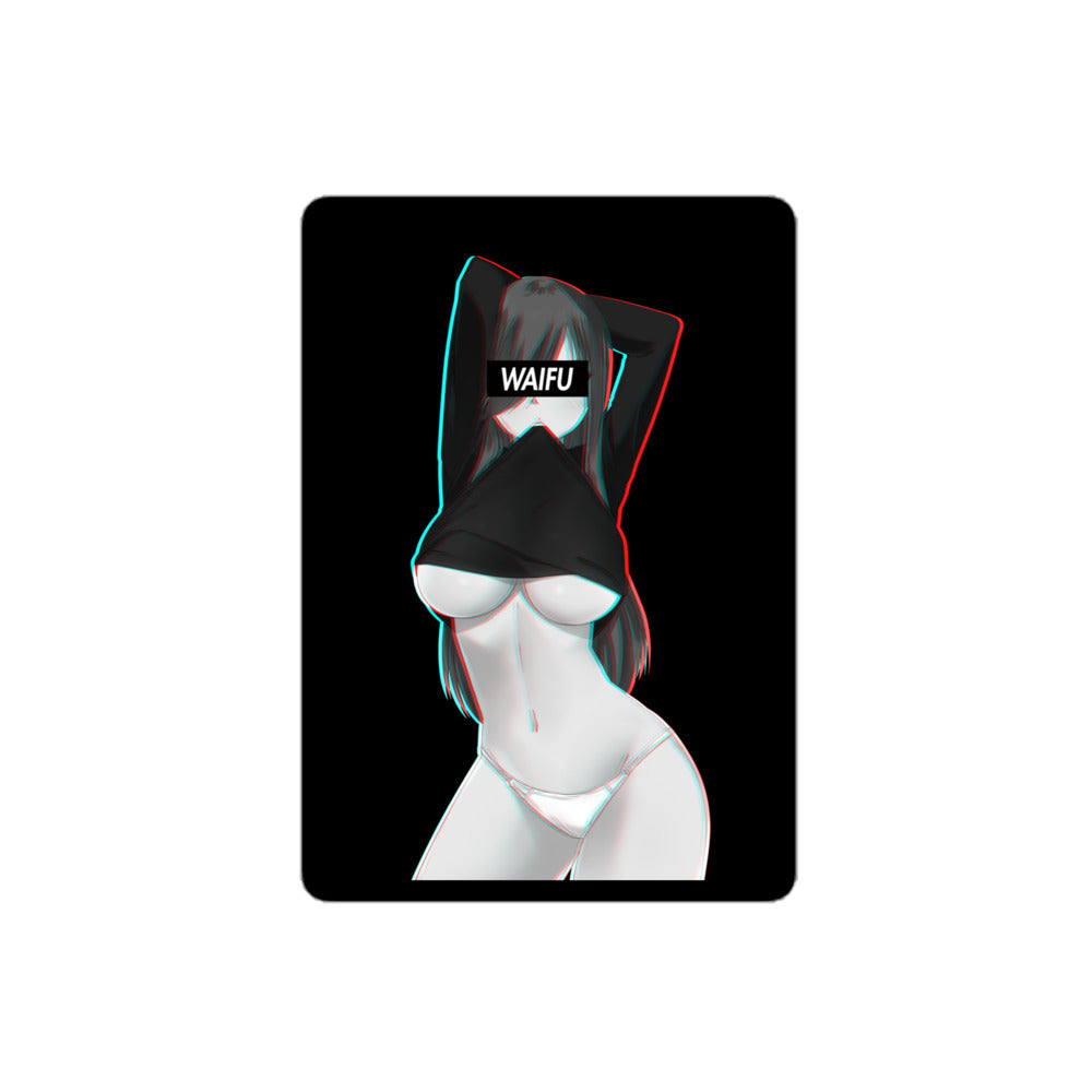 Erza Waifu Material - Black Edition #001 Kiss Cut Premium Sticker