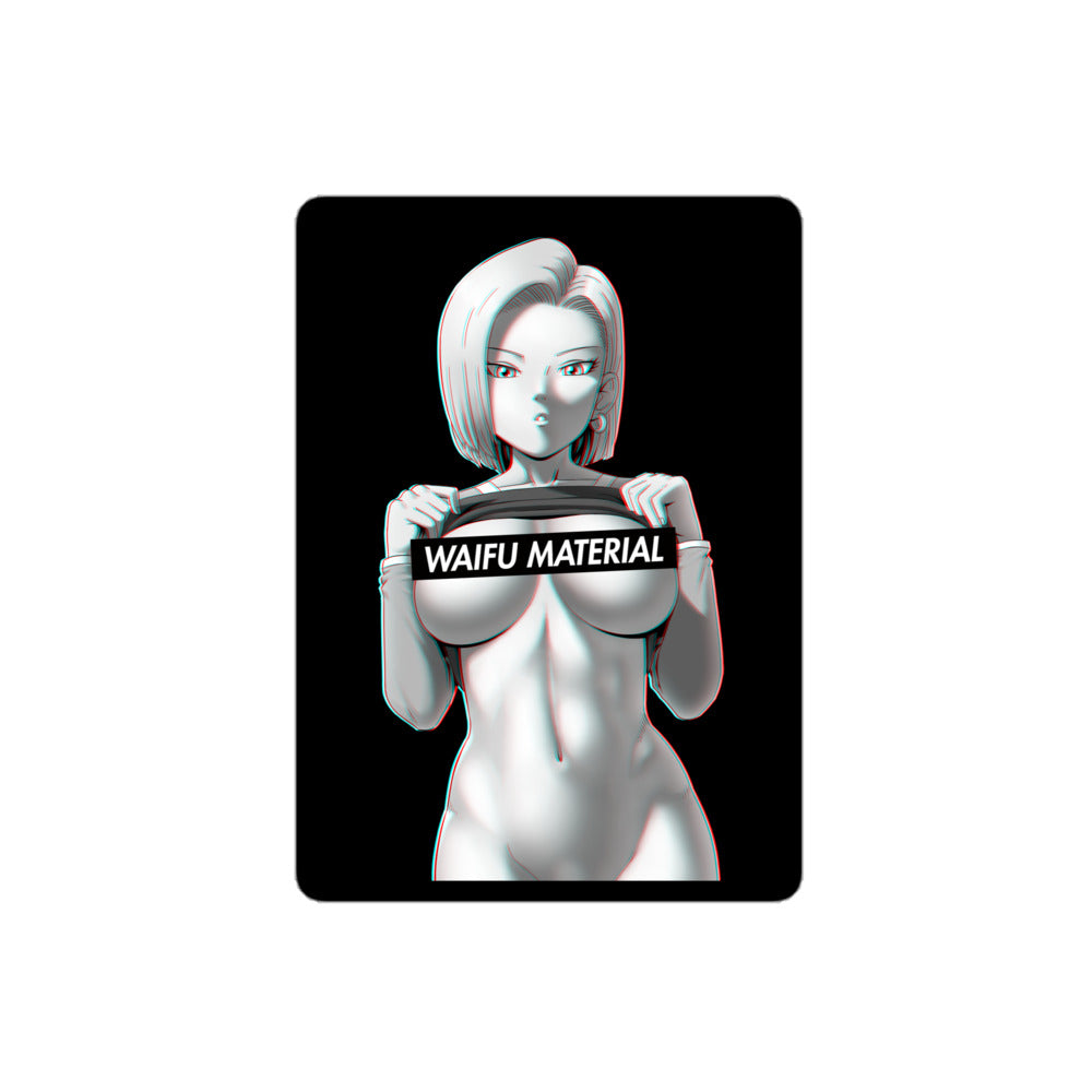 C18 Waifu Material - Black Edition #001 Kiss Cut Premium Sticker