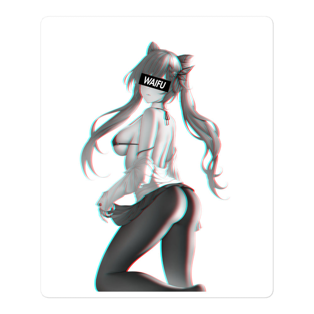Keqing Waifu Material #008 Kiss Cut Premium Sticker