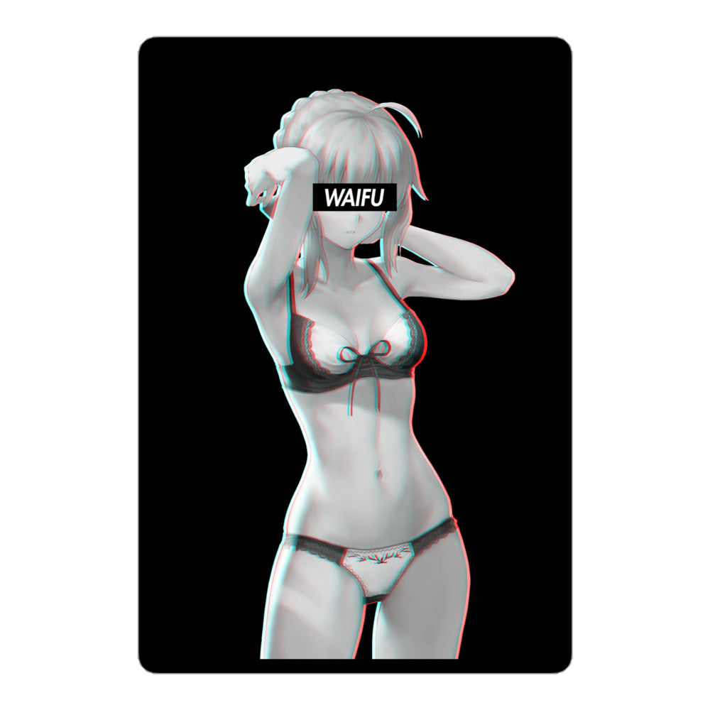 Saber Waifu Material - Black Edition #001 Kiss Cut Premium Sticker