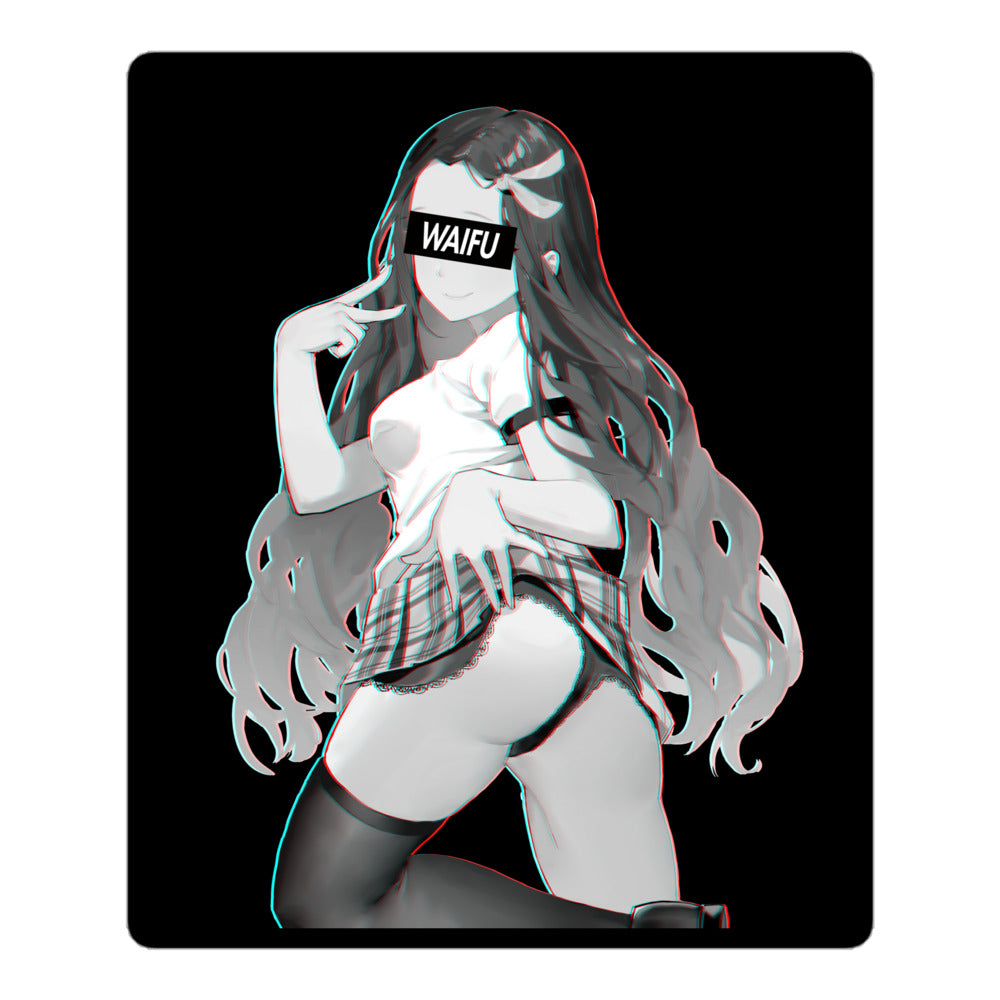Nezuko Waifu Material - Black Edition #003 Kiss Cut Premium Sticker