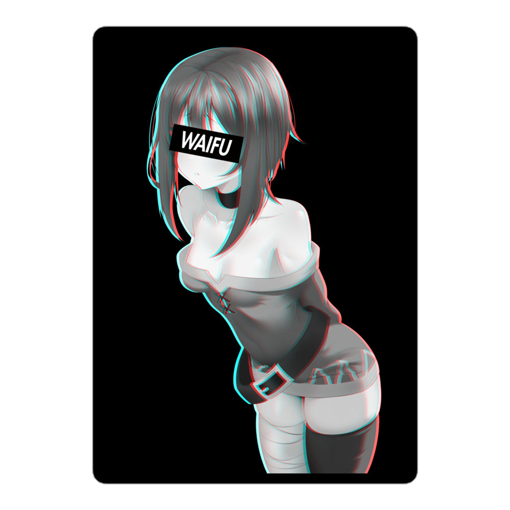 Megumin Waifu Material - Black Edition #001 Kiss Cut Premium Sticker