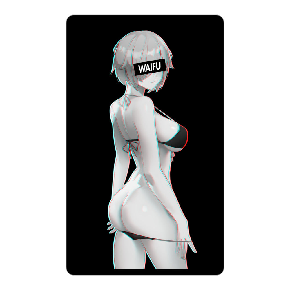Mash Waifu Material - Black Edition #003 Kiss Cut Premium Sticker