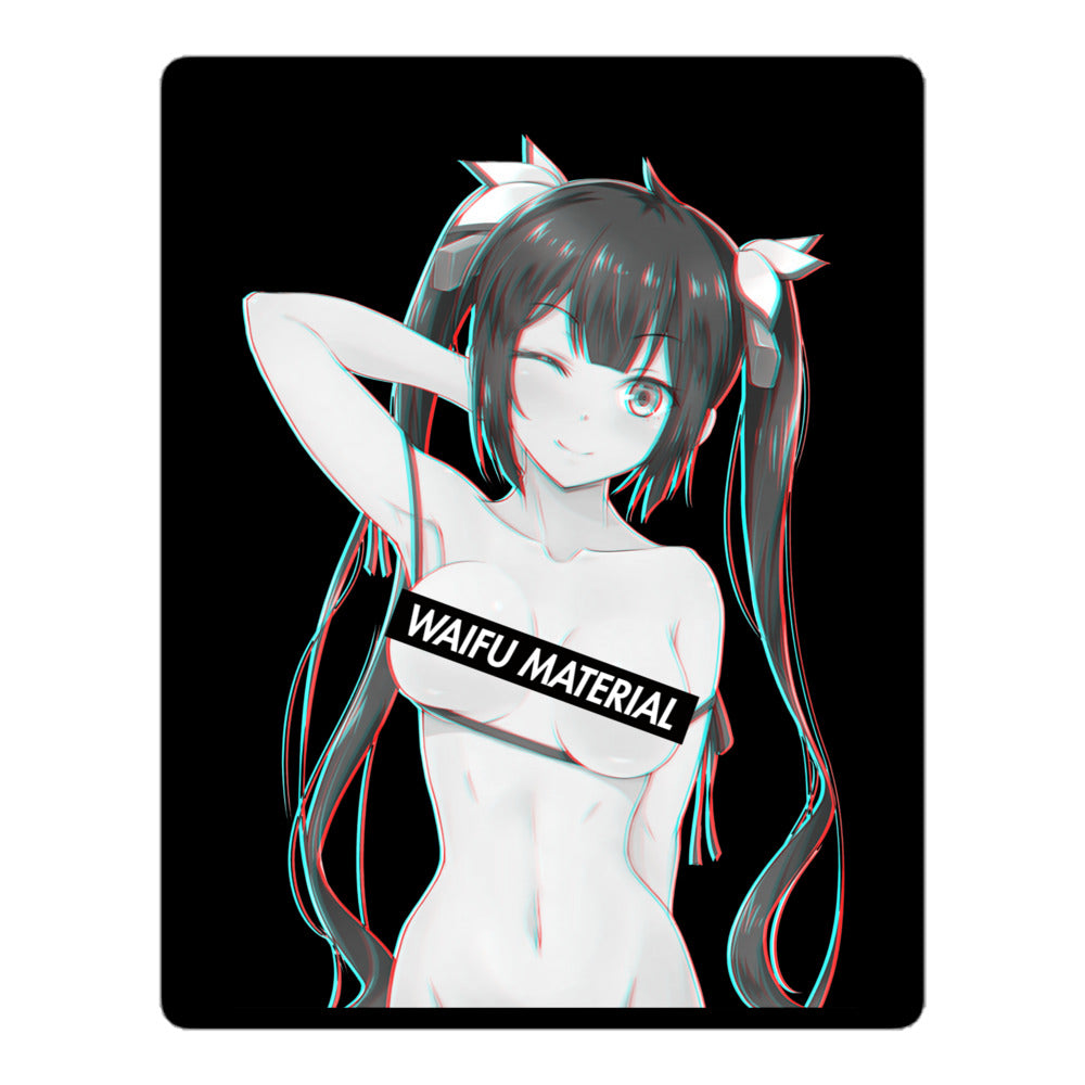Hestia Waifu Material - Black Edition #001 Kiss Cut Premium Sticker