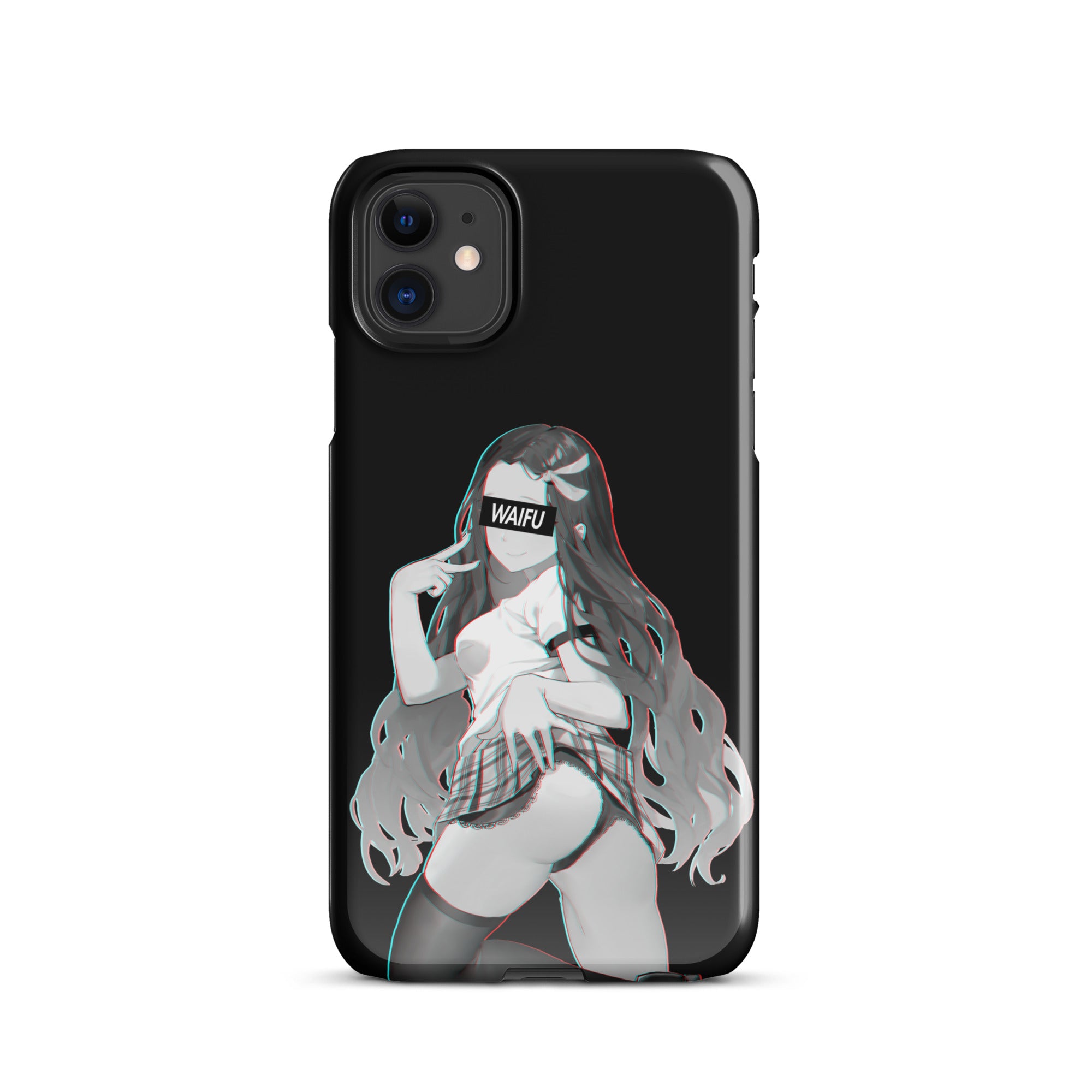 Nezuko Waifu Material - Black Edition #003 iPhone Premium Case