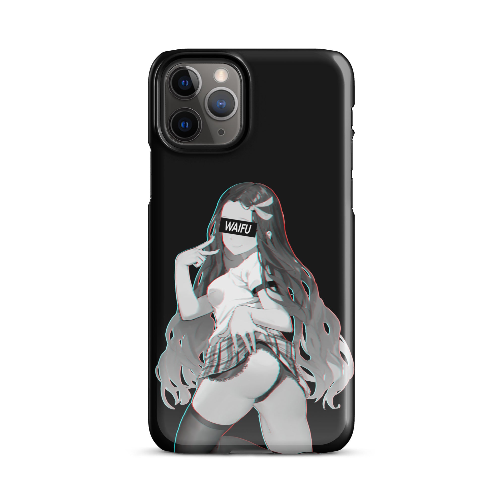 Nezuko Waifu Material - Black Edition #003 iPhone Premium Case