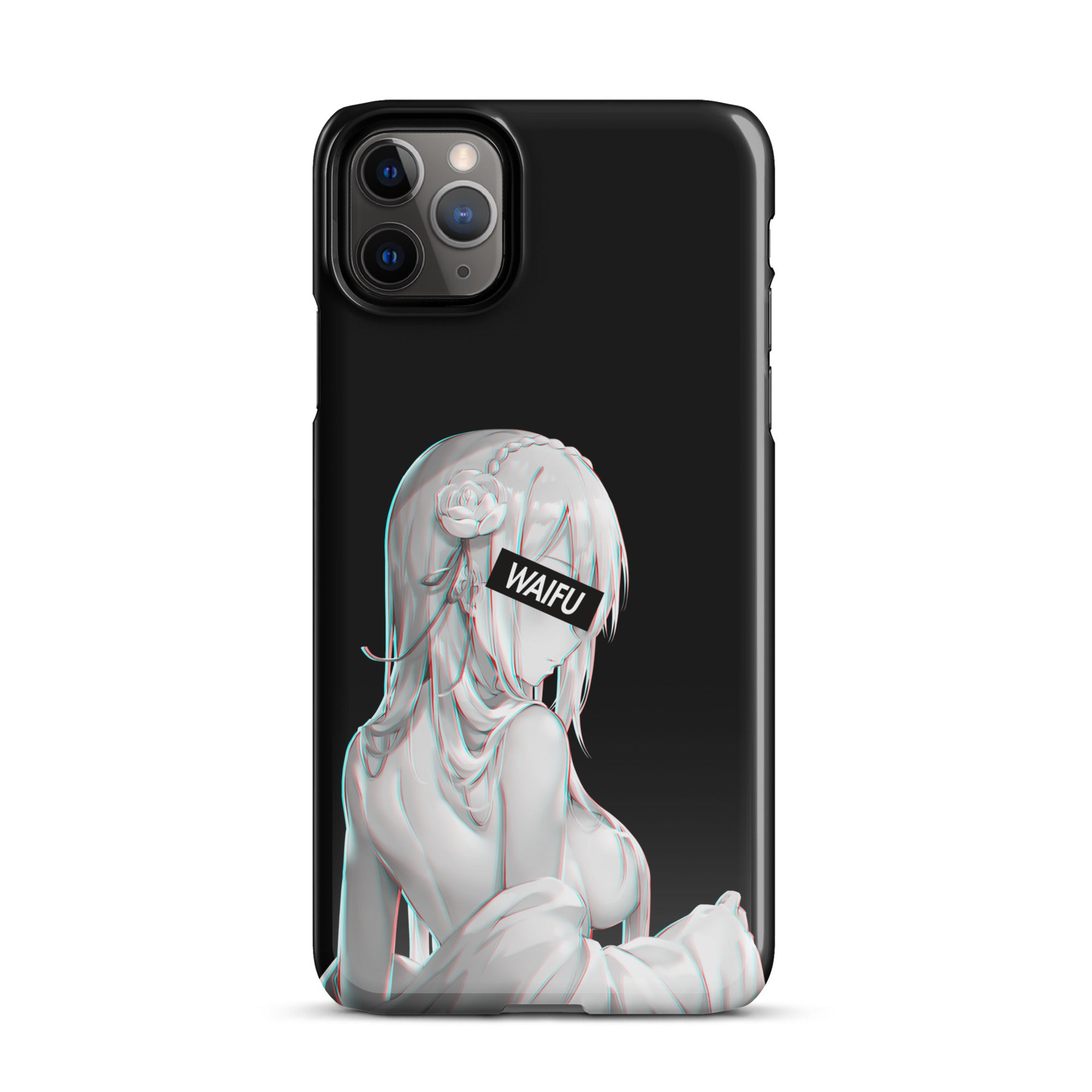 Emilia Waifu Material - Black Edition #001 iPhone Premium Case