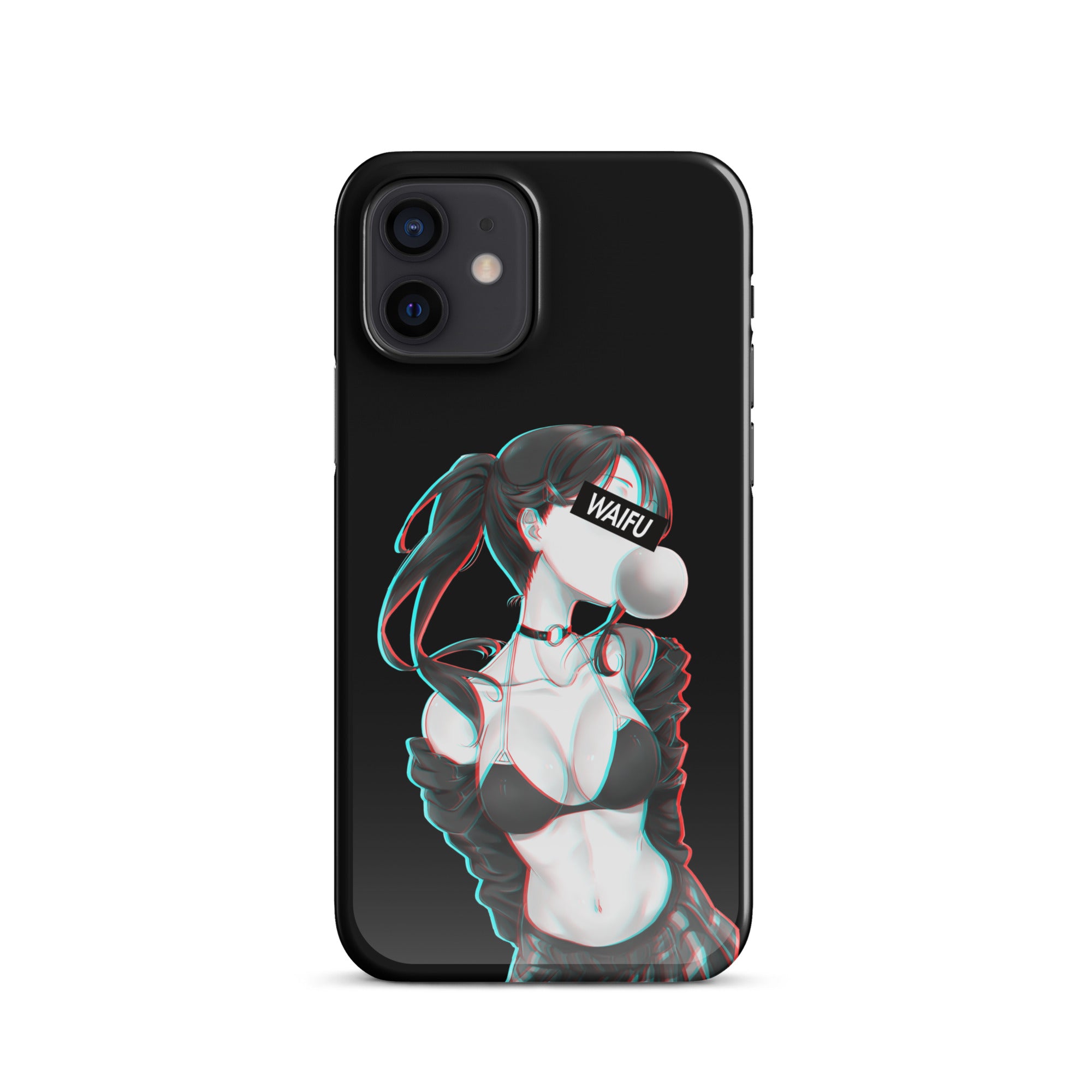 Cute Anime Girl Waifu Material - Black Edition #001 iPhone Premium Case