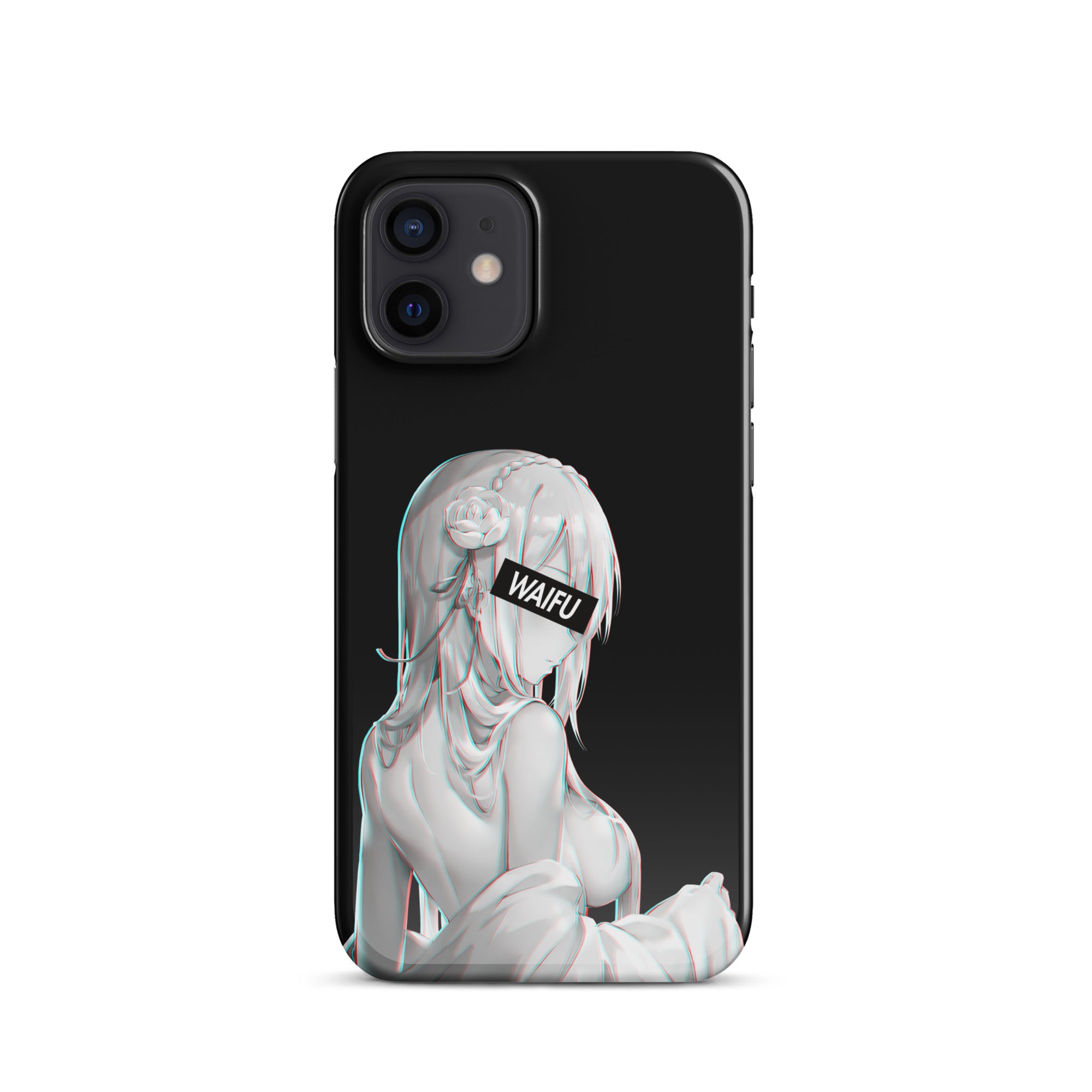 Emilia Waifu Material - Black Edition #001 iPhone Premium Case