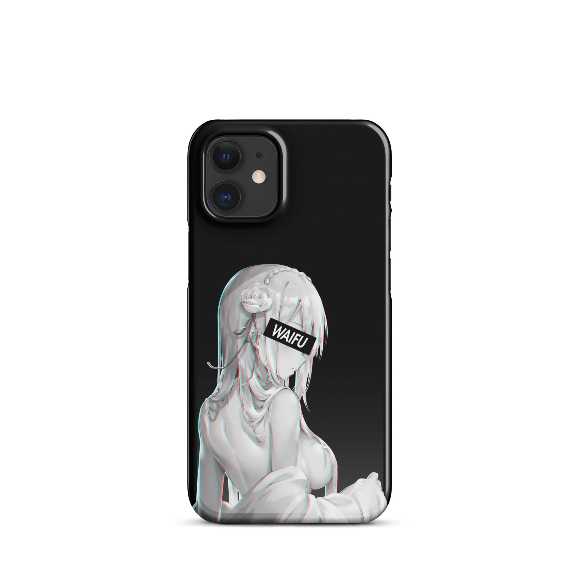 Emilia Waifu Material - Black Edition #001 iPhone Premium Case