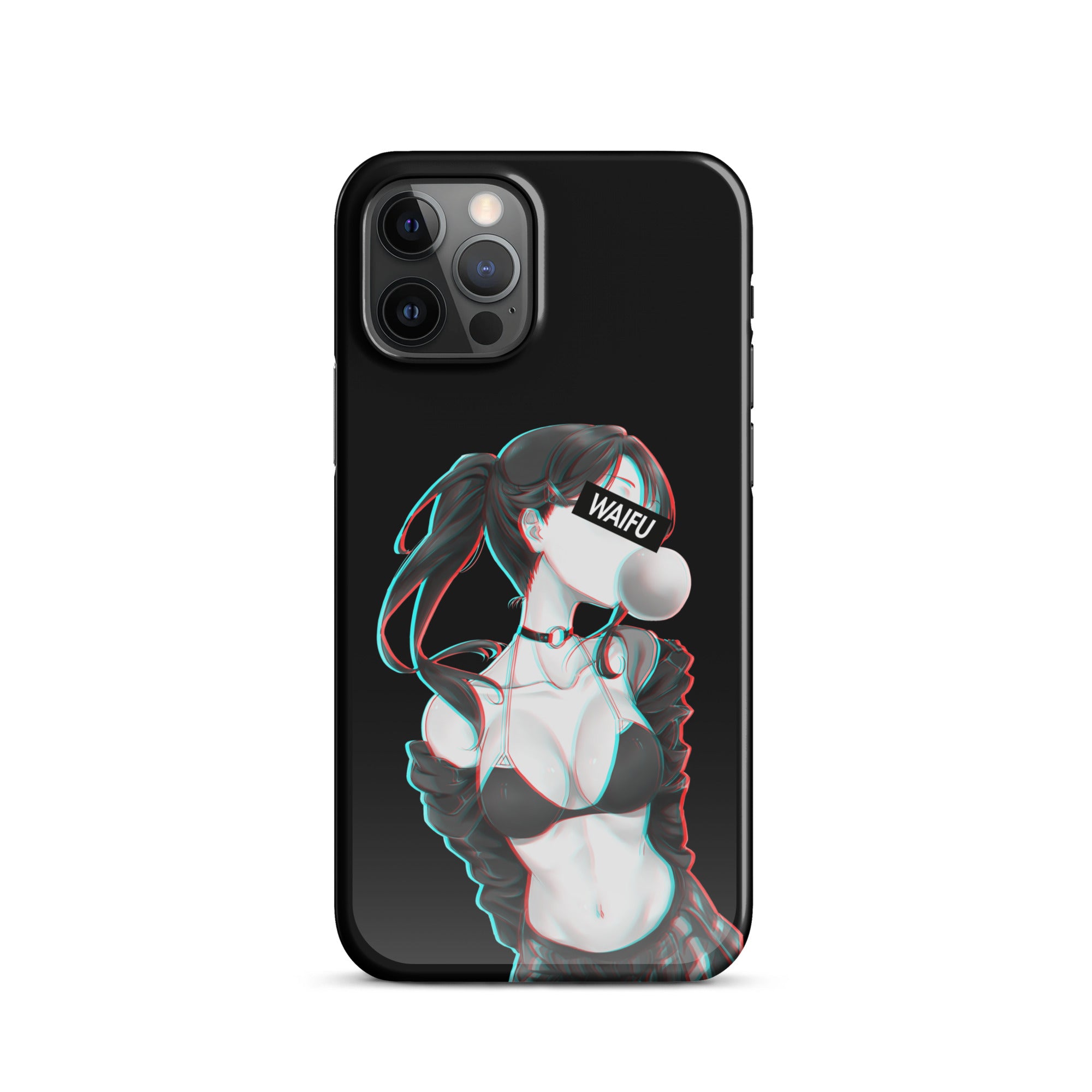 Cute Anime Girl Waifu Material - Black Edition #001 iPhone Premium Case
