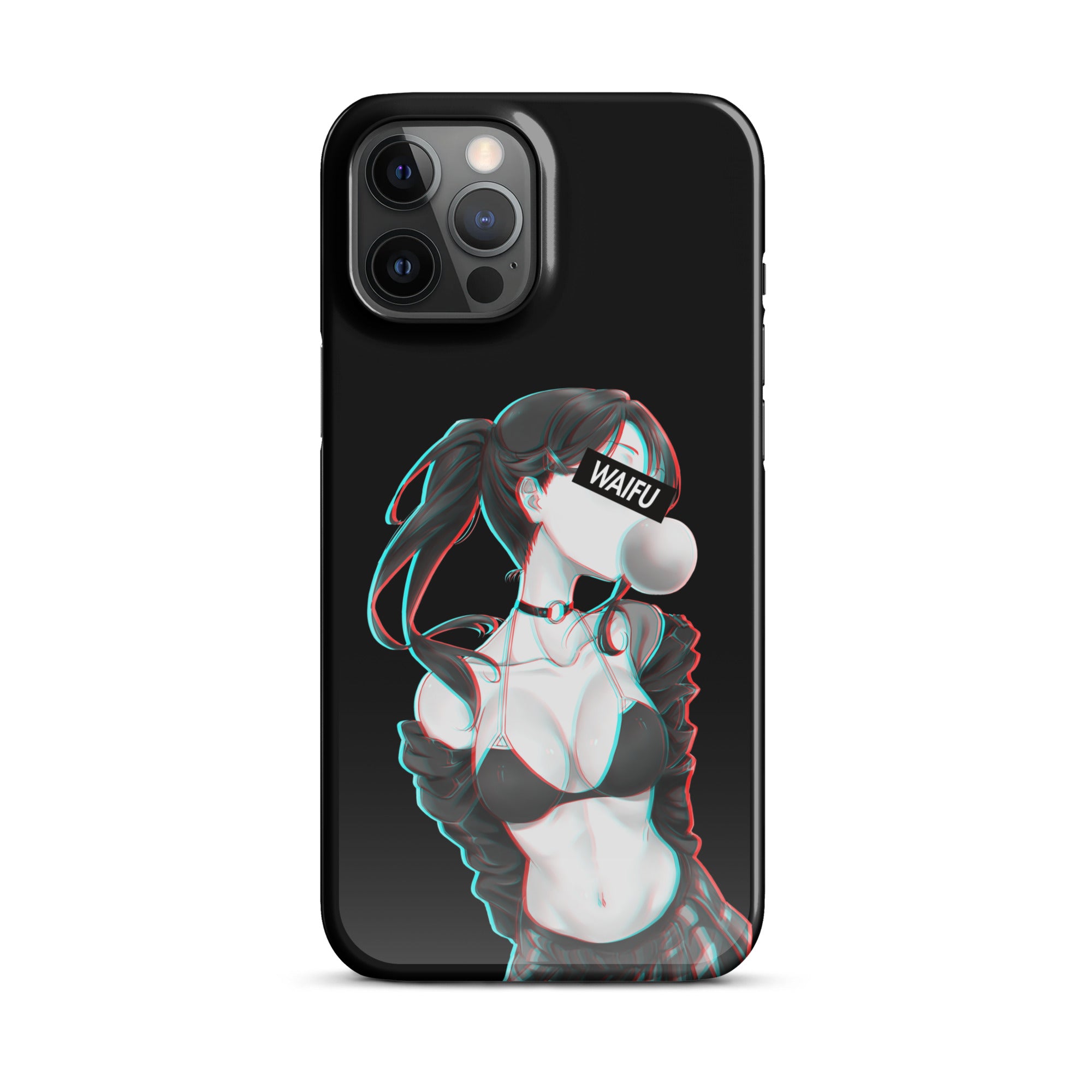 Cute Anime Girl Waifu Material - Black Edition #001 iPhone Premium Case