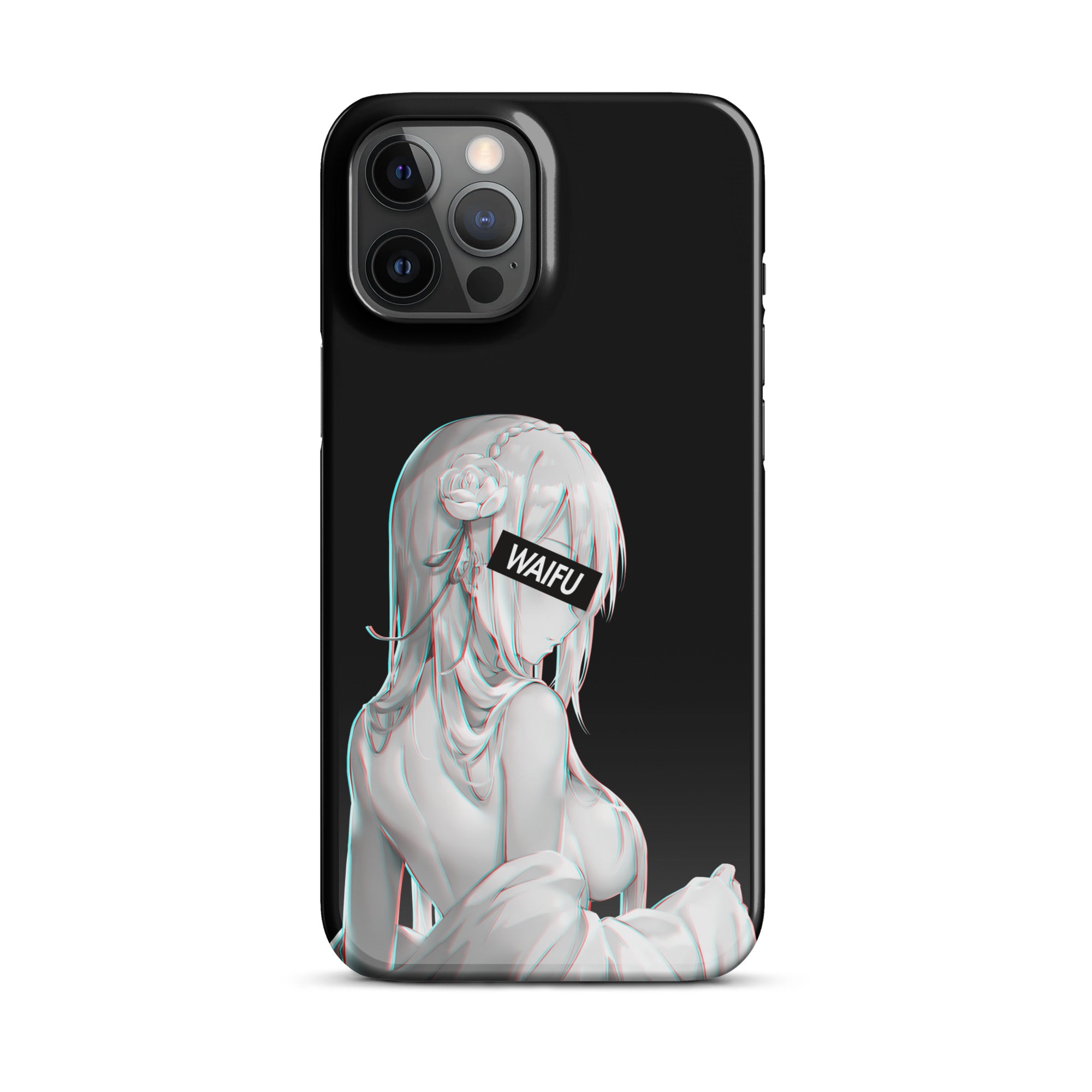 Emilia Waifu Material - Black Edition #001 iPhone Premium Case