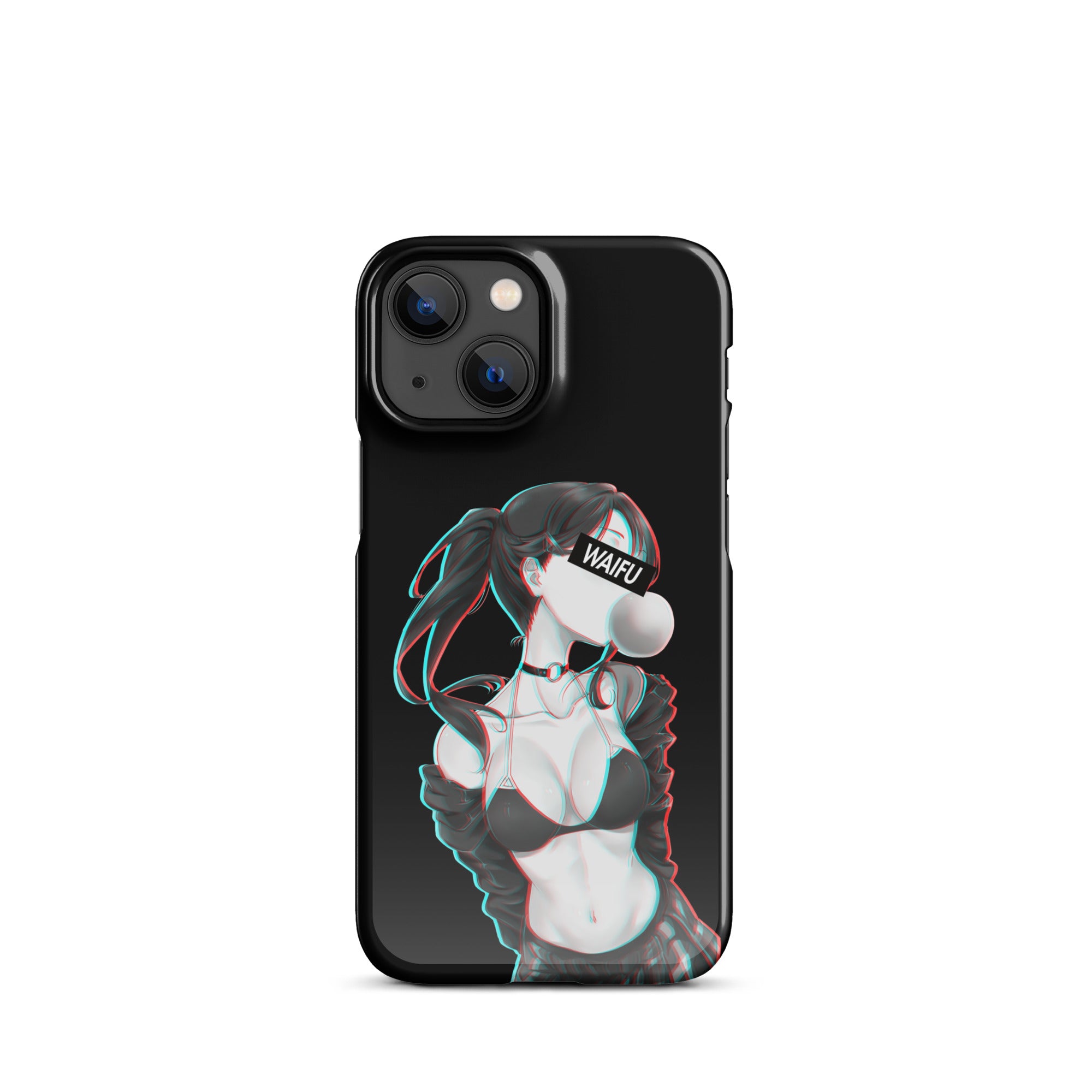 Cute Anime Girl Waifu Material - Black Edition #001 iPhone Premium Case