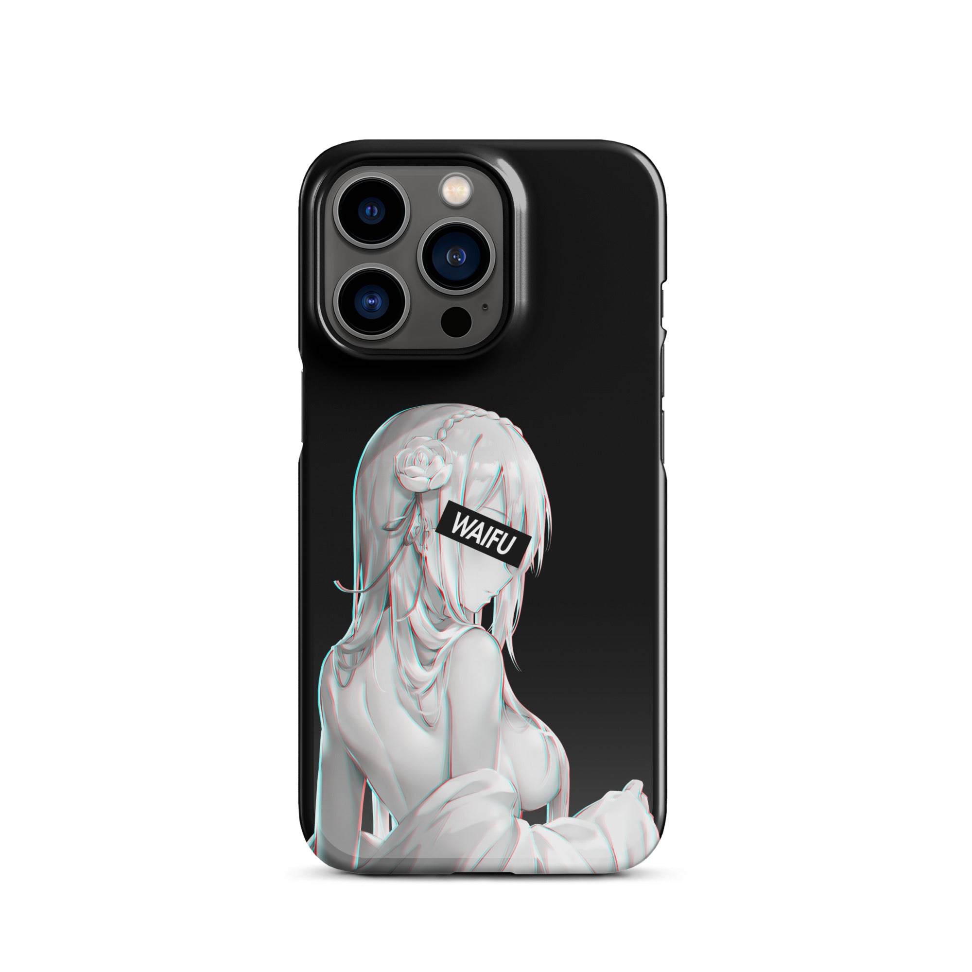 Emilia Waifu Material - Black Edition #001 iPhone Premium Case