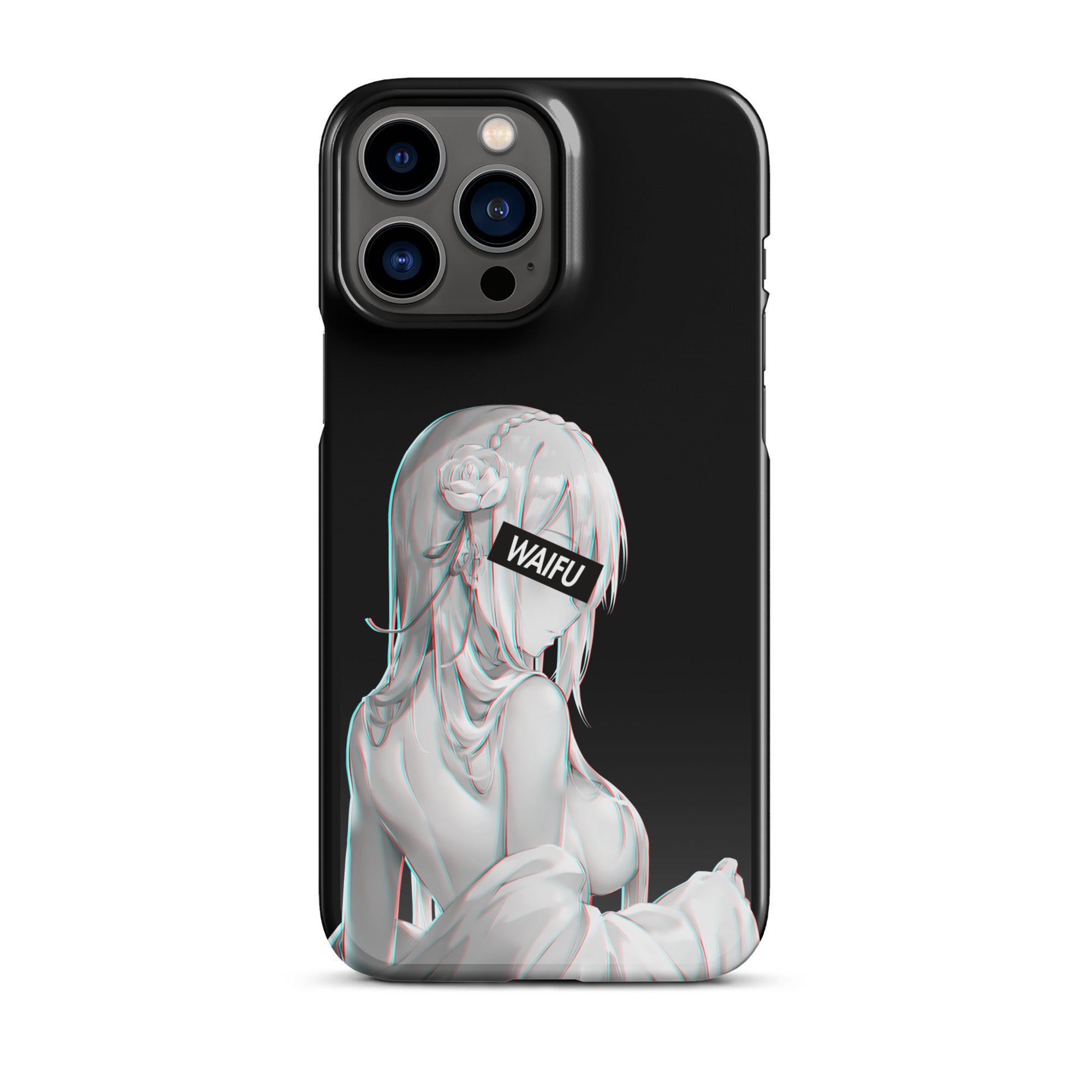 Emilia Waifu Material - Black Edition #001 iPhone Premium Case