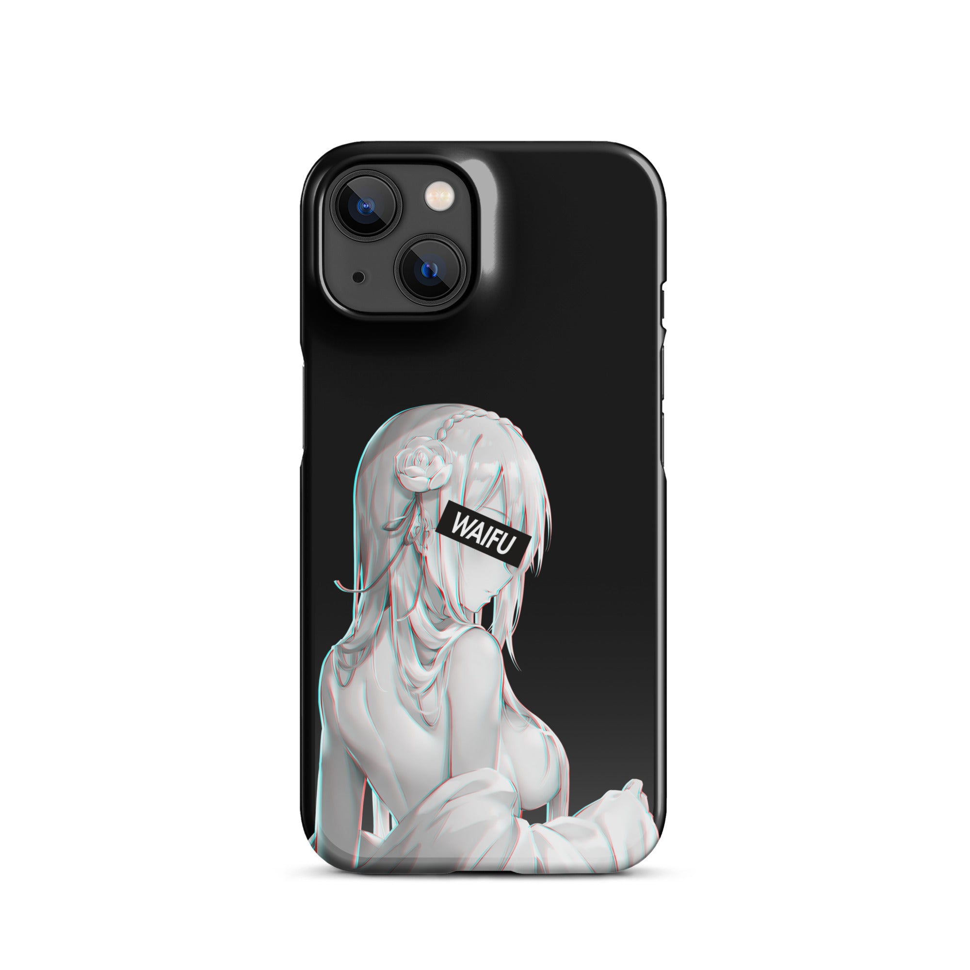 Emilia Waifu Material - Black Edition #001 iPhone Premium Case