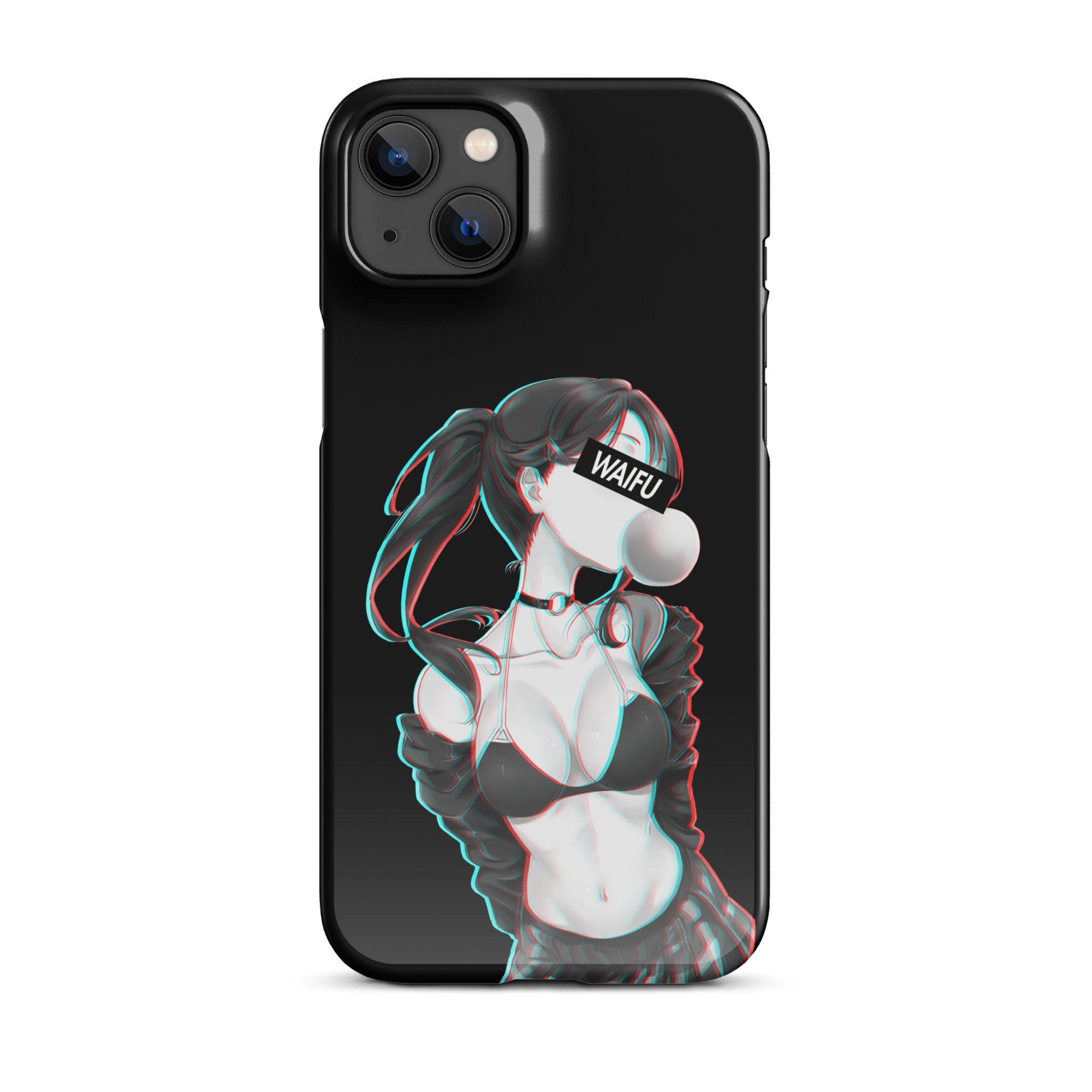 Cute Anime Girl Waifu Material - Black Edition #001 iPhone Premium Case