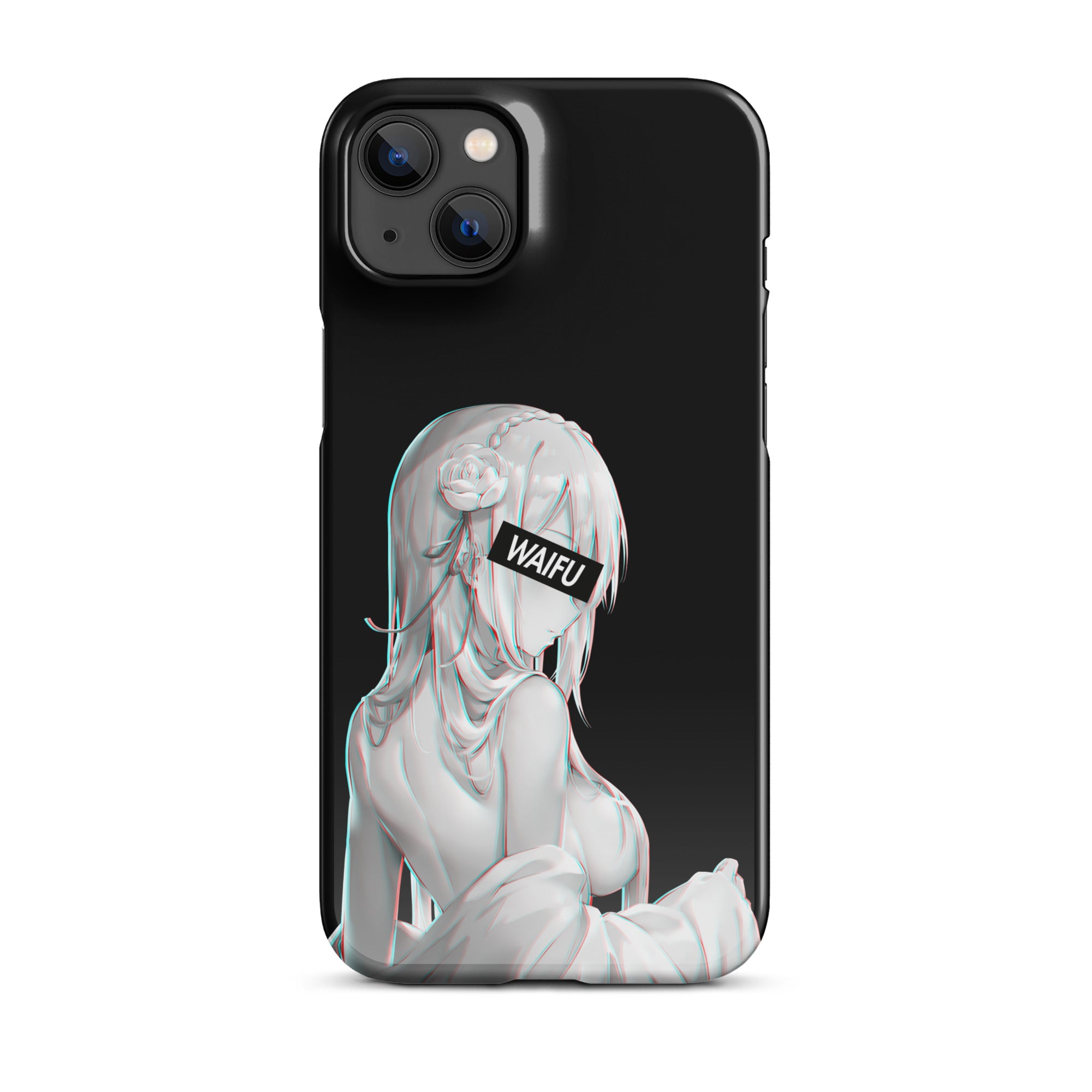 Emilia Waifu Material - Black Edition #001 iPhone Premium Case