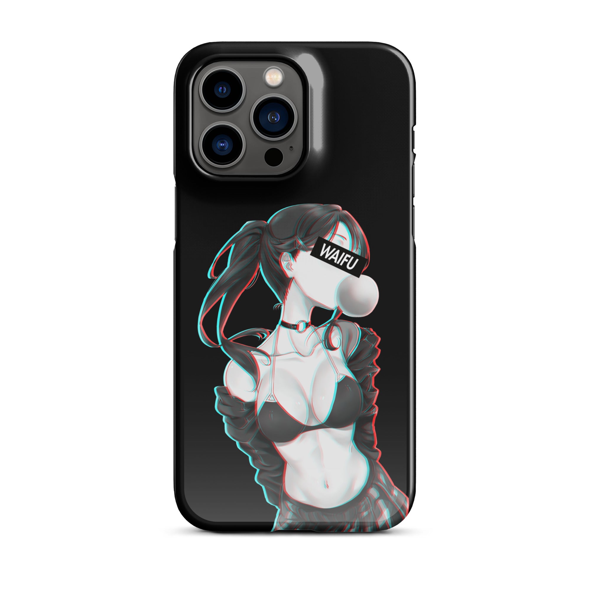 Cute Anime Girl Waifu Material - Black Edition #001 iPhone Premium Case