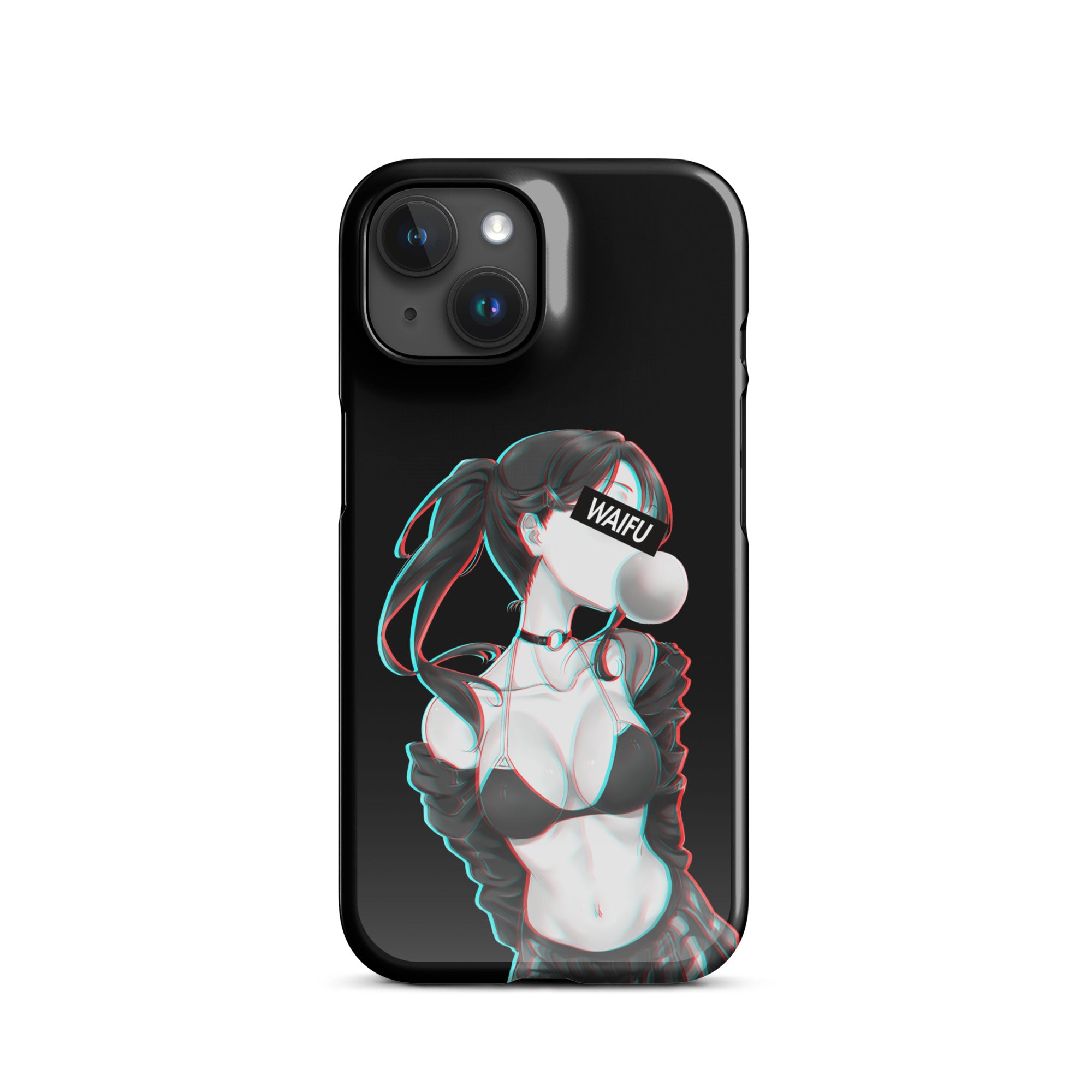 Cute Anime Girl Waifu Material - Black Edition #001 iPhone Premium Case