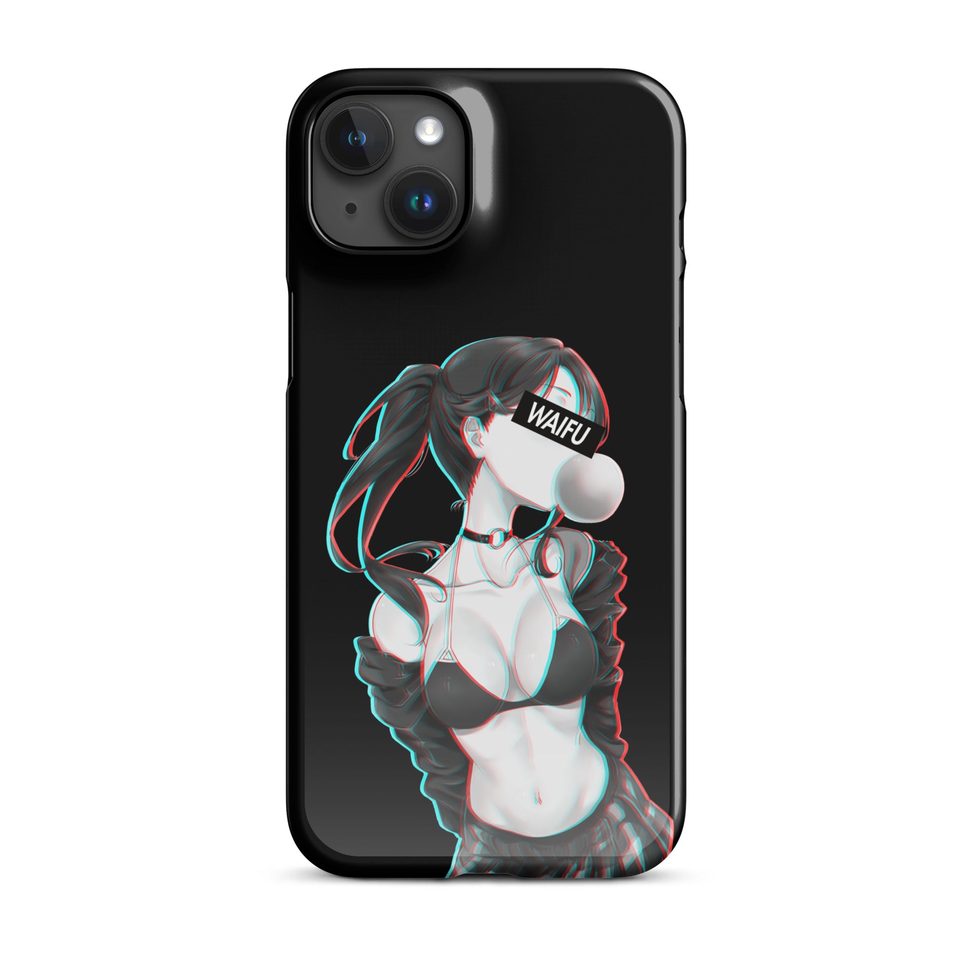Cute Anime Girl Waifu Material - Black Edition #001 iPhone Premium Case