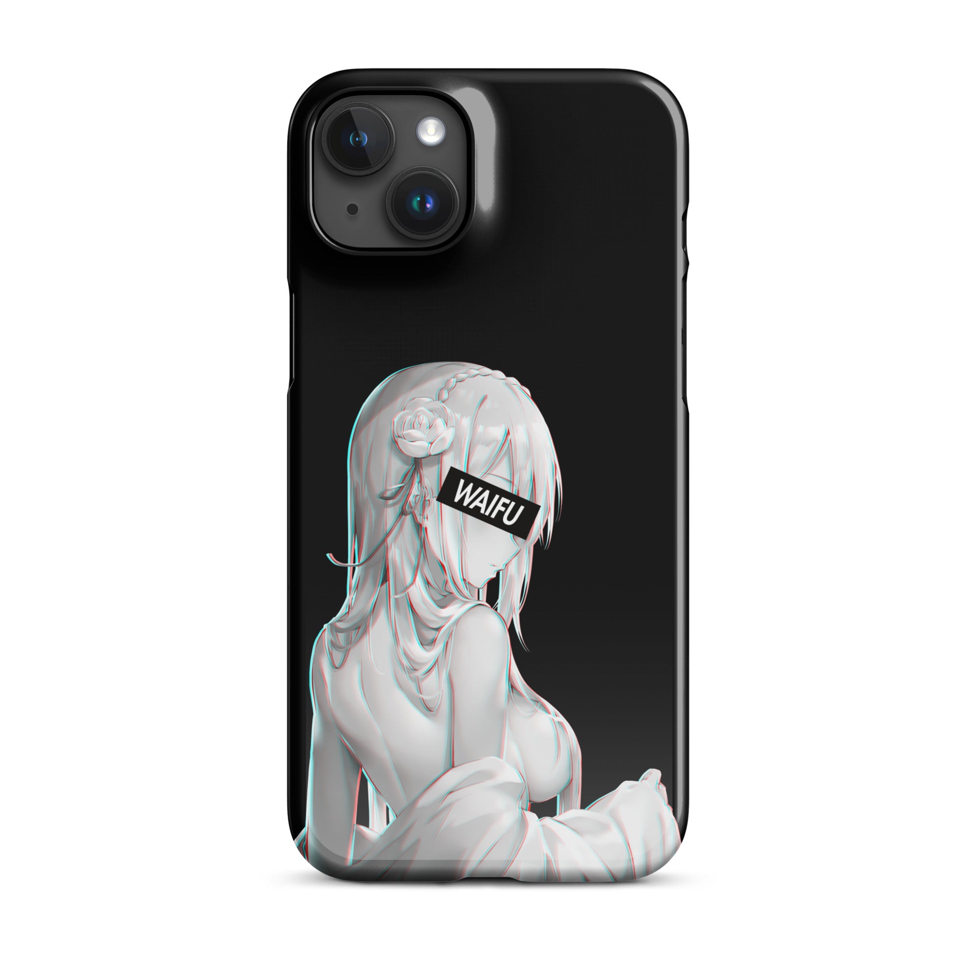 Emilia Waifu Material - Black Edition #001 iPhone Premium Case