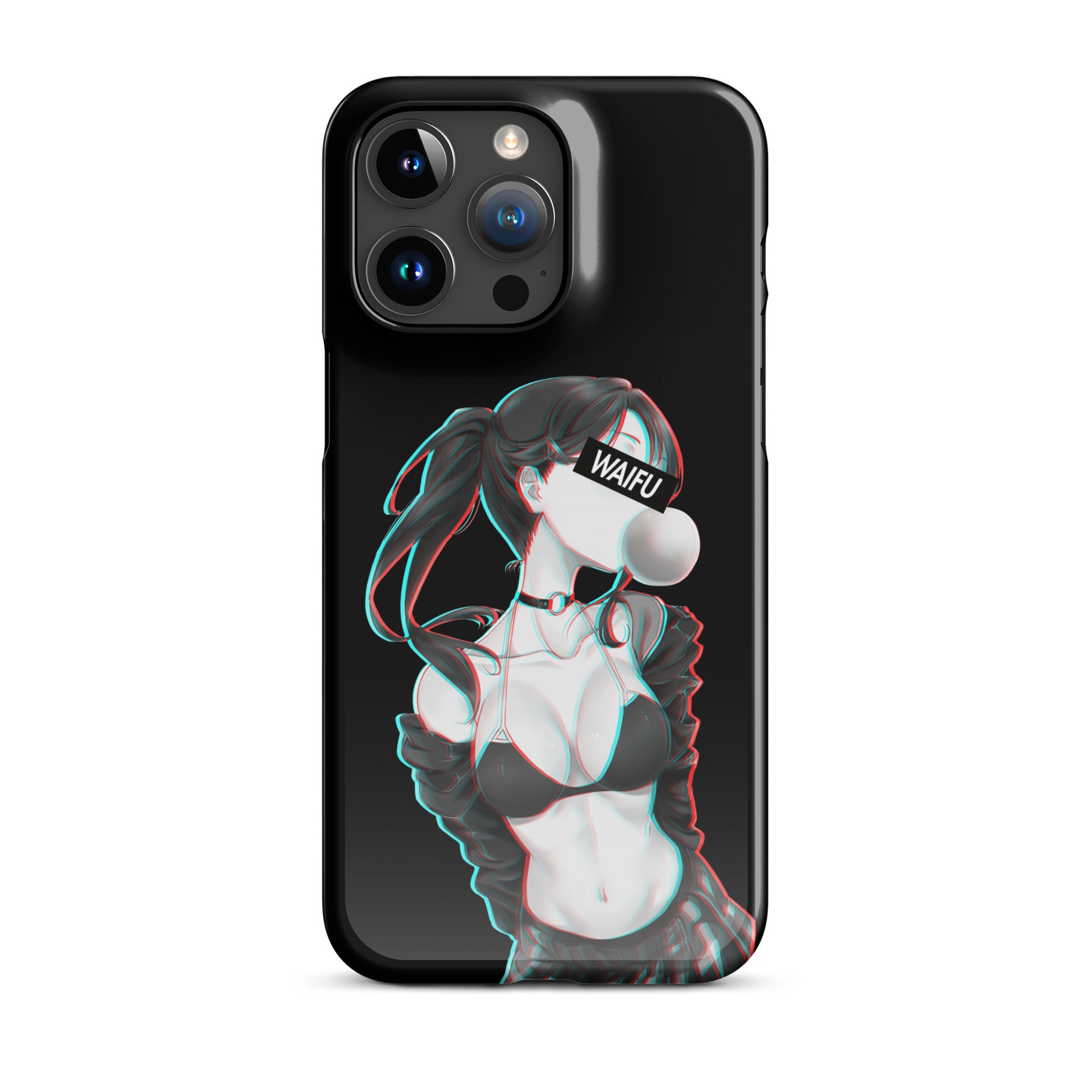 Cute Anime Girl Waifu Material - Black Edition #001 iPhone Premium Case