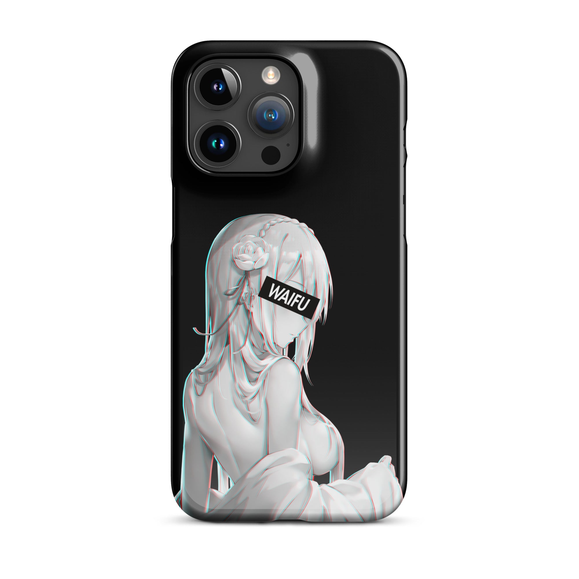 Emilia Waifu Material - Black Edition #001 iPhone Premium Case
