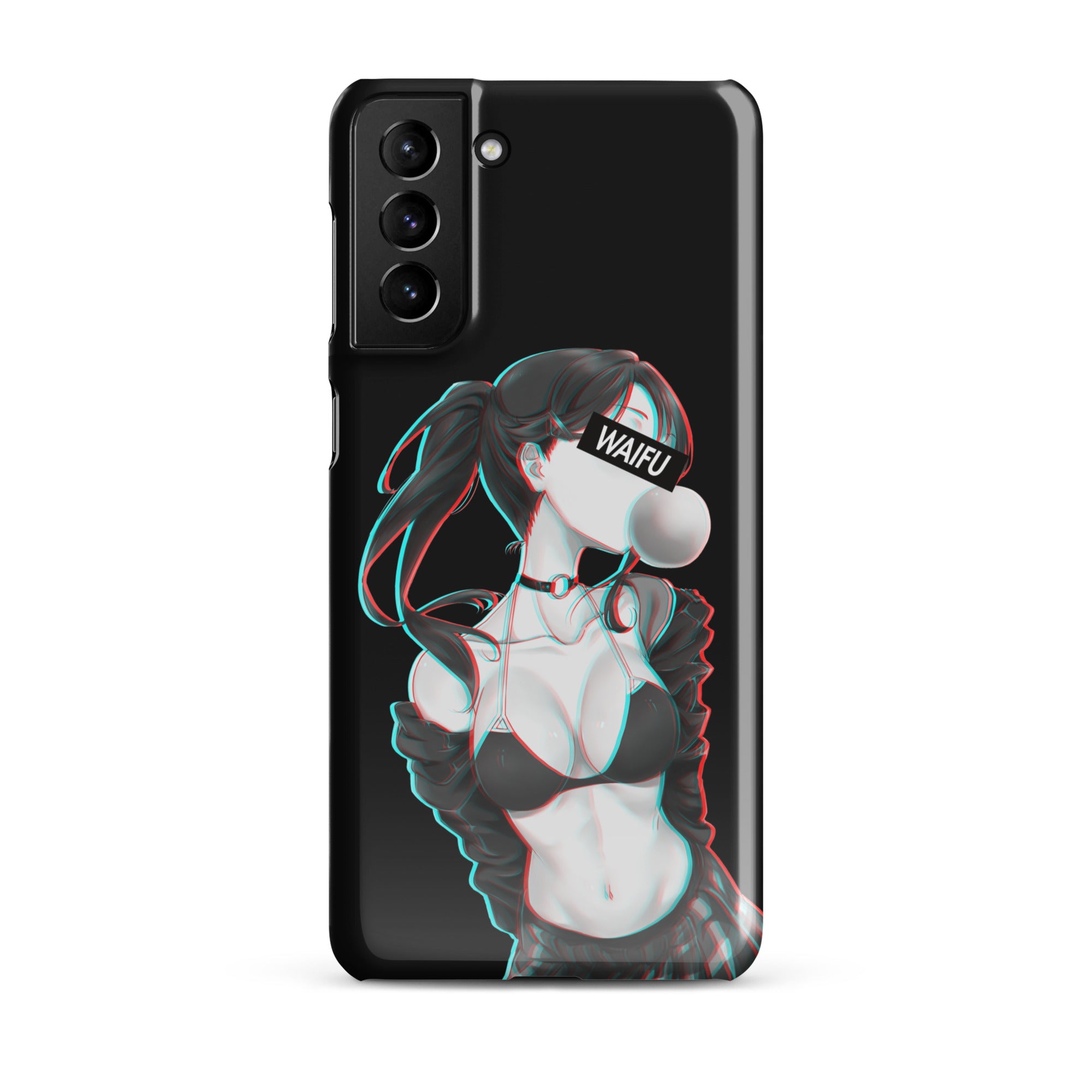 Cute Anime Girl Waifu Material - Black Edition #001 Samsung Premium Case