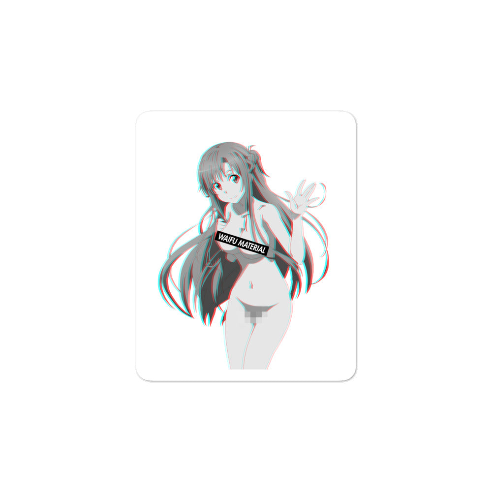 Asuna Waifu Material #006 Kiss Cut Premium Sticker