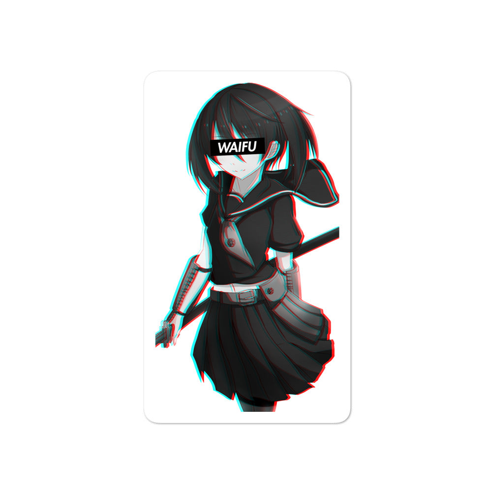 Kurome Waifu Material #001 Kiss Cut Premium Sticker