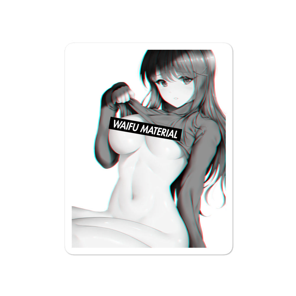 Honolulu Waifu Material #001 Kiss Cut Premium Sticker