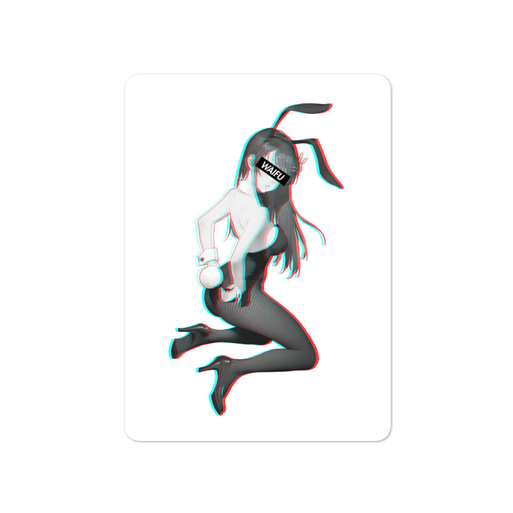 Mai Waifu Material #001 Kiss Cut Premium Sticker