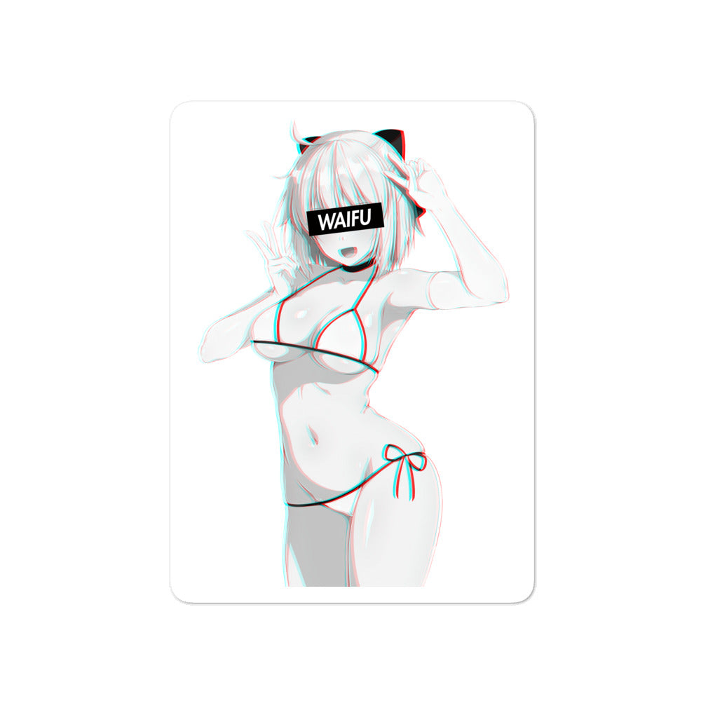 Okita Waifu Material #001 Kiss Cut Premium Sticker
