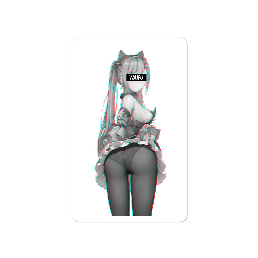 Keqing Waifu Material #001 Kiss Cut Premium Sticker