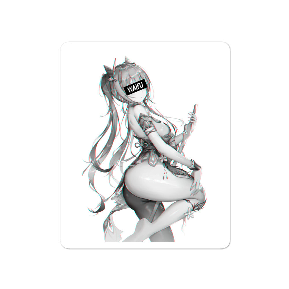 Keqing Waifu Material #003 Kiss Cut Premium Sticker