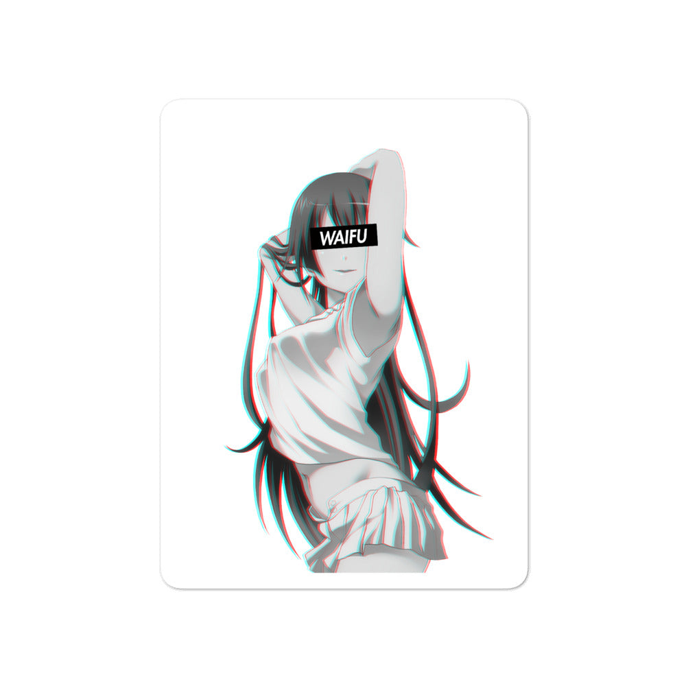 Hitagi Waifu Material #001 Kiss Cut Premium Sticker