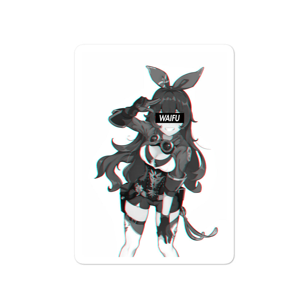Amber Waifu Material #001 Kiss Cut Premium Sticker