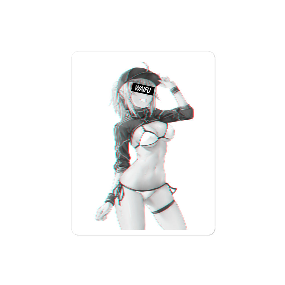 Mysterious Heroine Waifu Material #004 Kiss Cut Premium Sticker