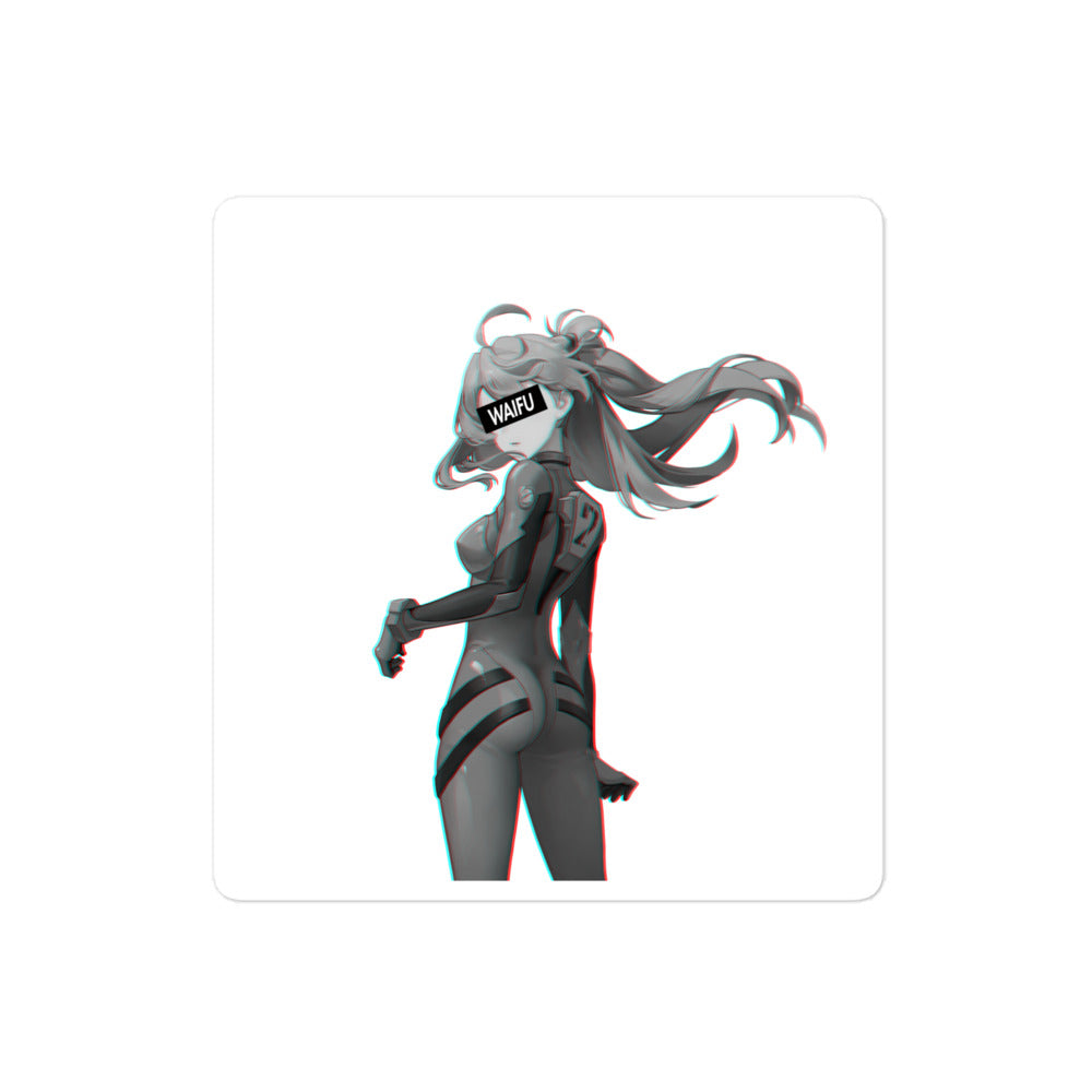 Asuka Waifu Material #001 Kiss Cut Premium Sticker
