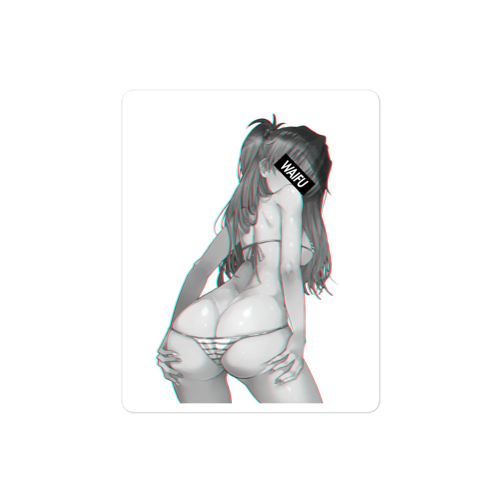 Asuka Waifu Material #002 Kiss Cut Premium Sticker