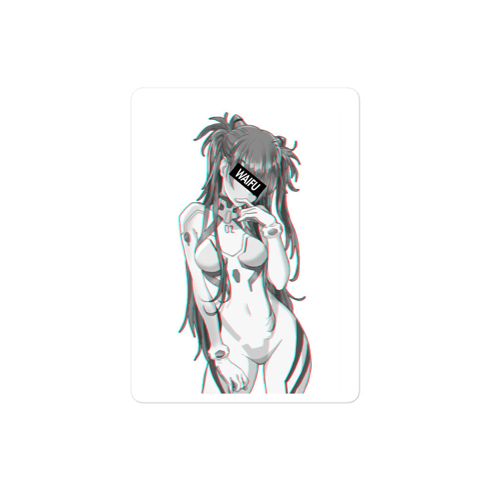 Asuka Waifu Material #003 Kiss Cut Premium Sticker