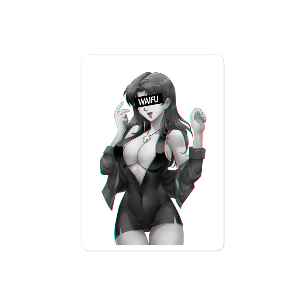 Misato Waifu Material #001 Kiss Cut Premium Sticker
